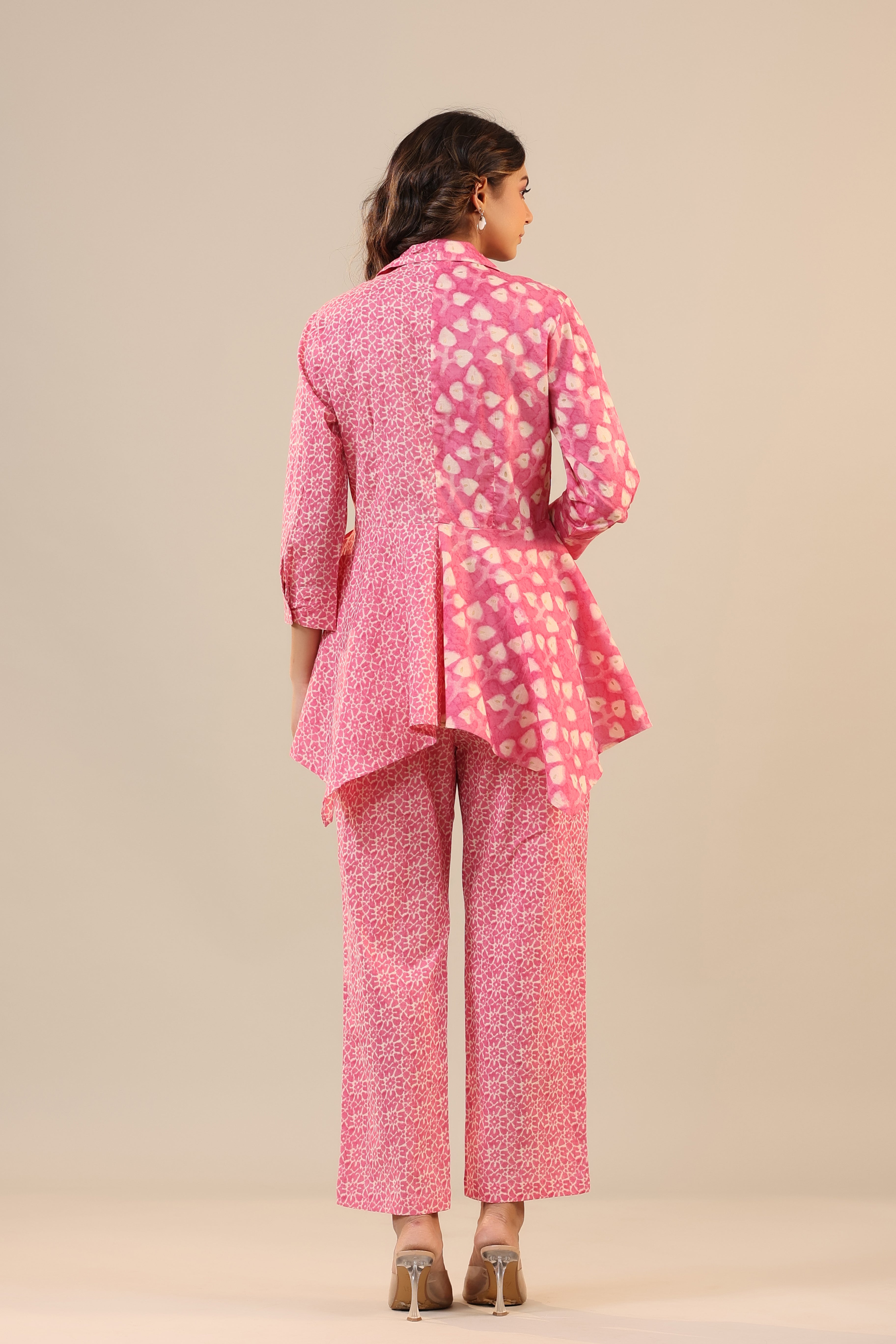 Pink Batik Knot Cotton Co-ord Set