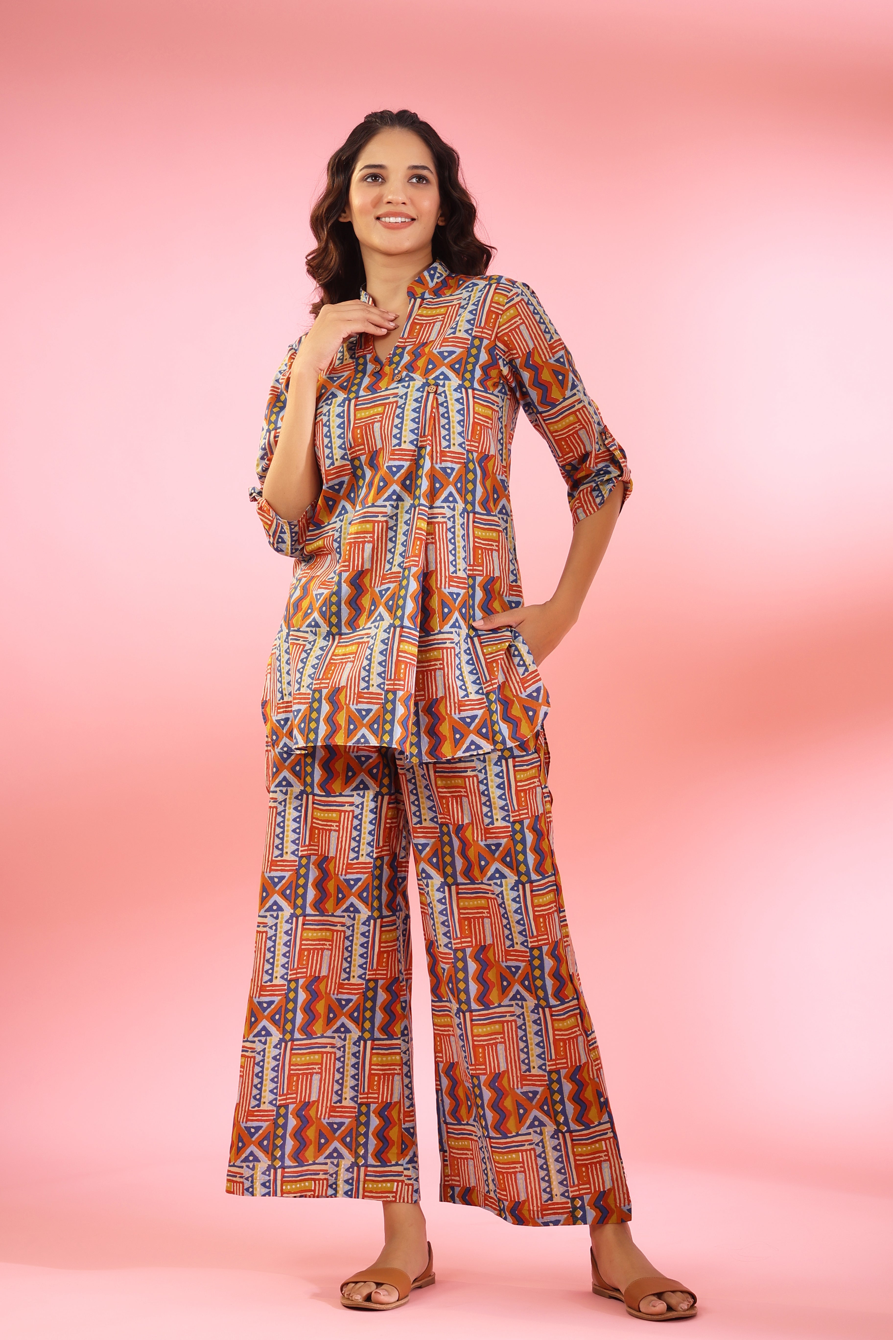 Patterned Abstracts on Cotton Co-ord Set