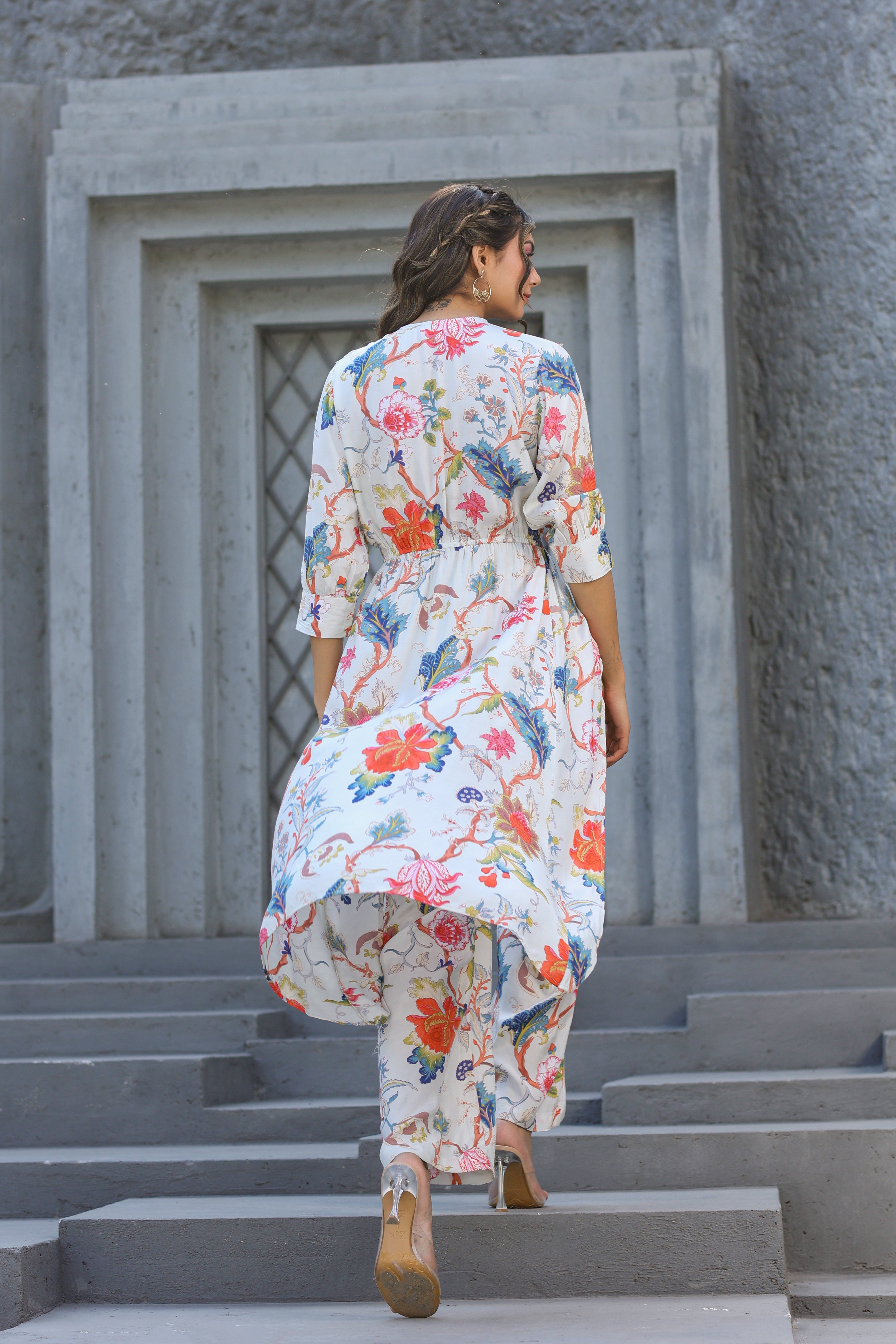 Boho Chique Russian Silk Floral Co-ord Set