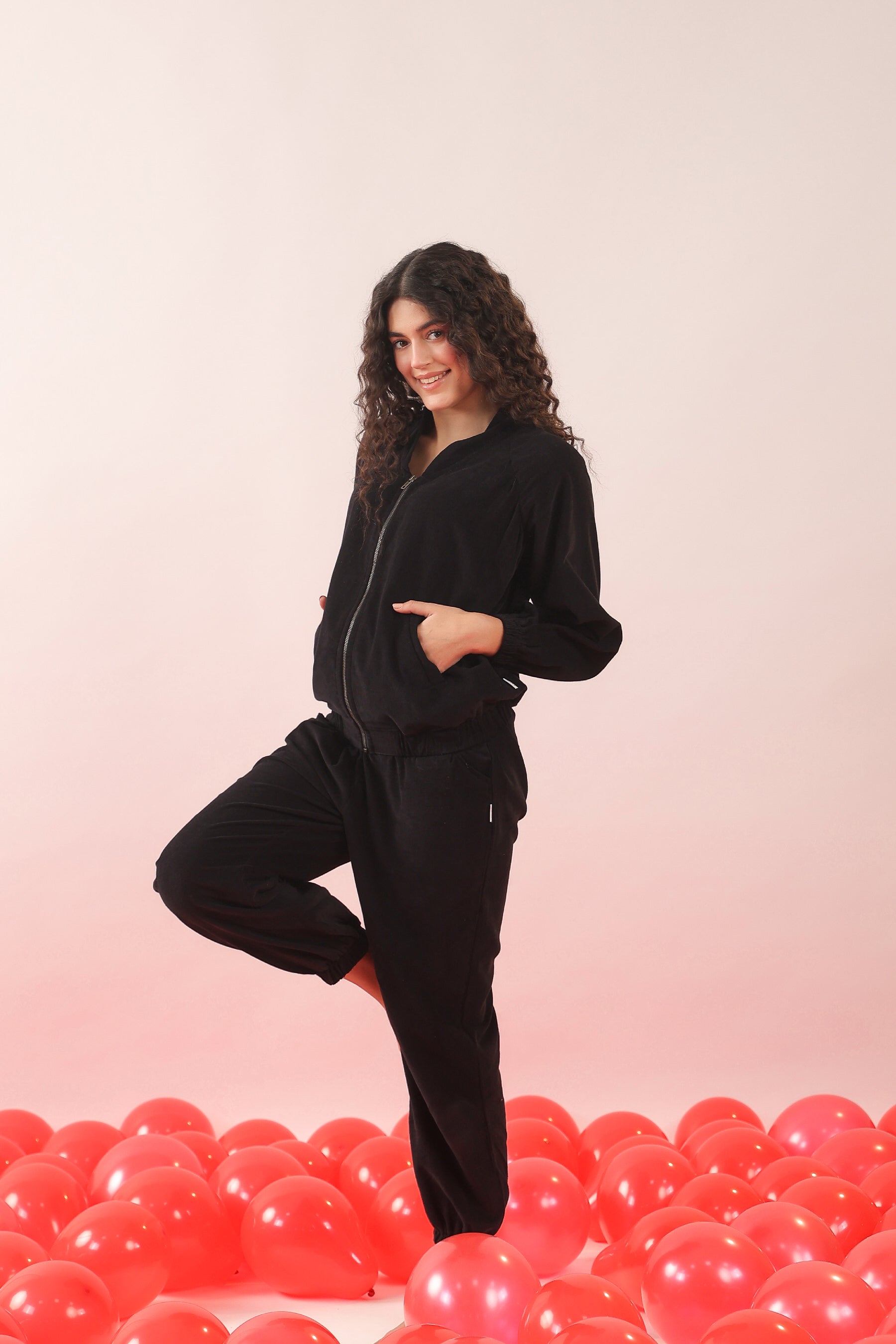 Midnight Flakes Cotton Corduroy Zipper Set