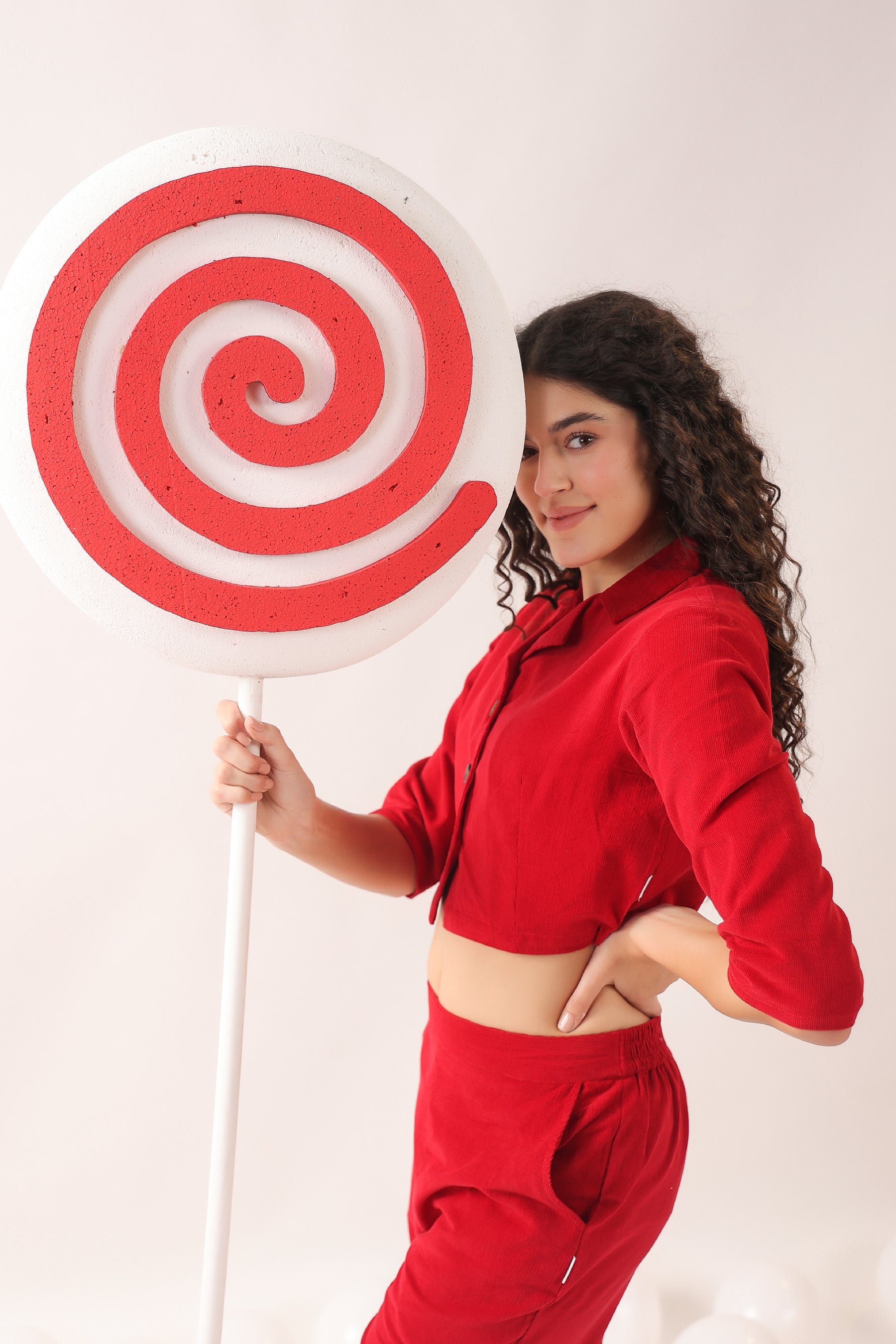 Candy Cane Cotton Corduroy Co-ord Set
