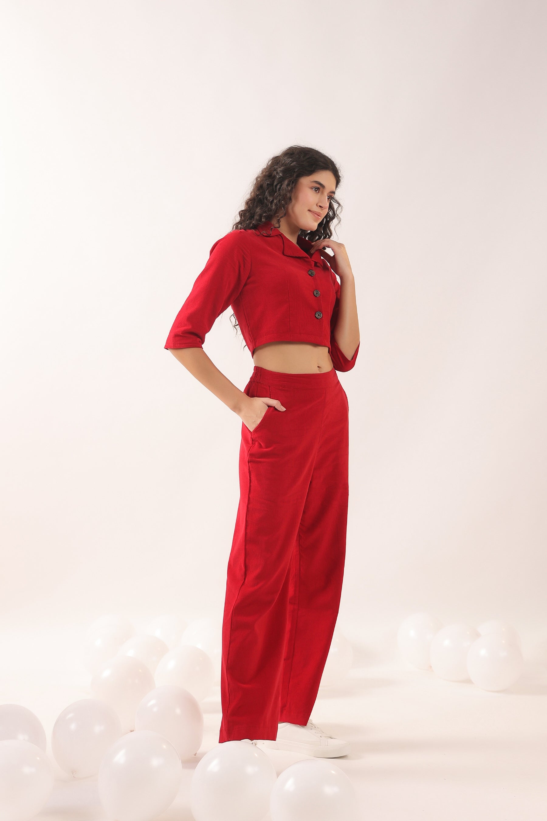 Candy Cane Cotton Corduroy Co-ord Set