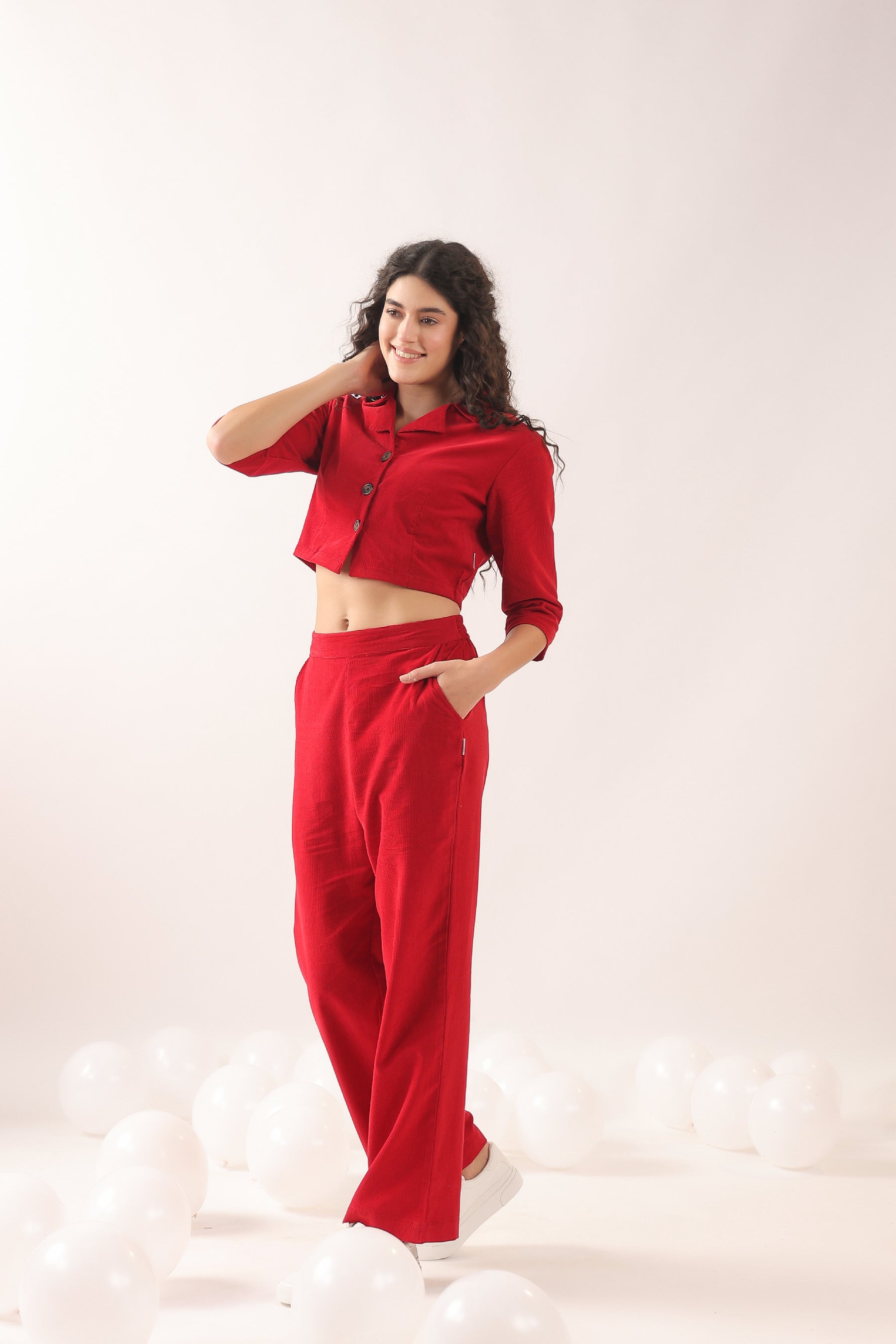 Candy Cane Cotton Corduroy Co-ord Set