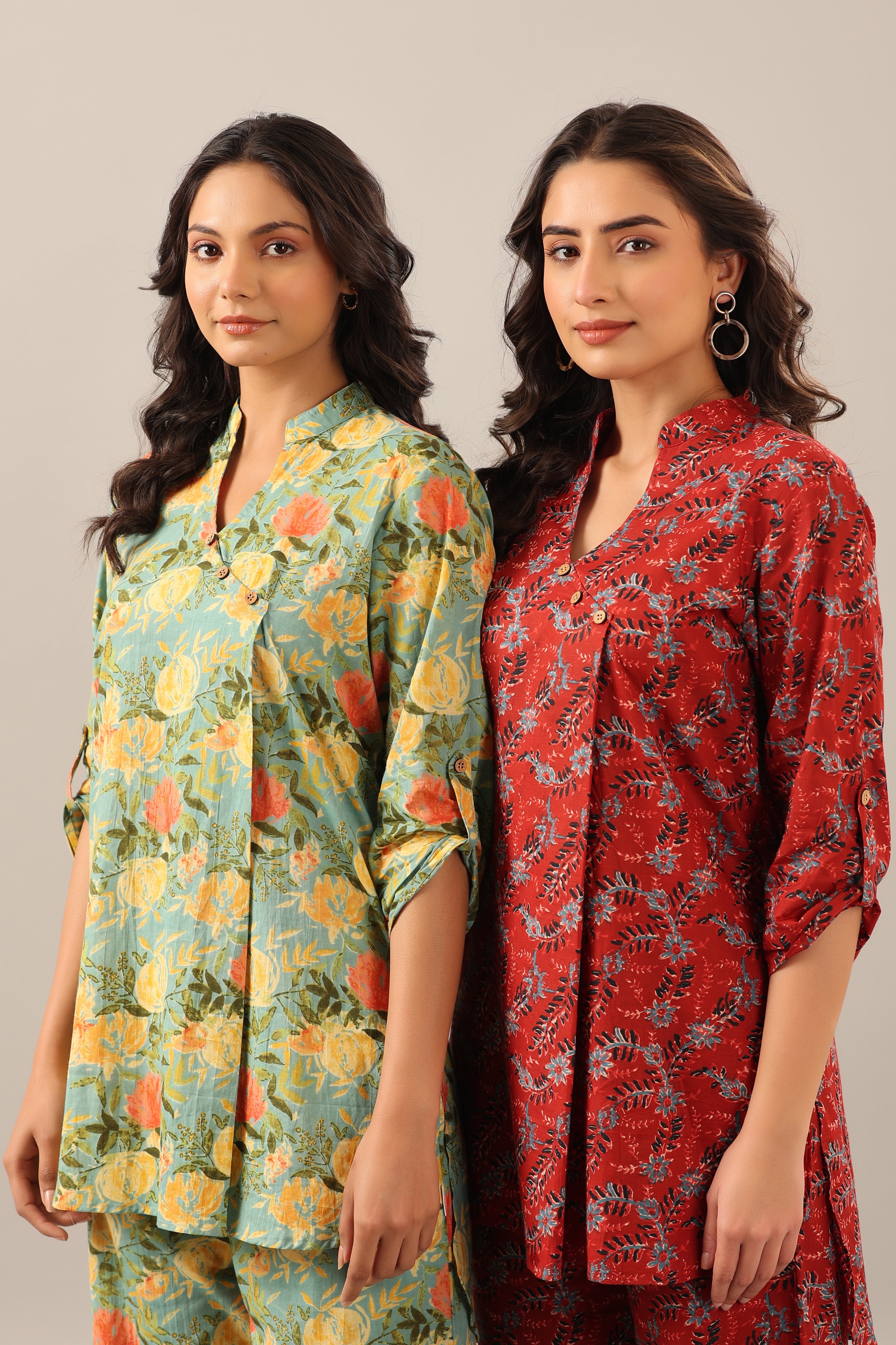 Bloom Big on Maroon Lounge Cotton Co-ord Set