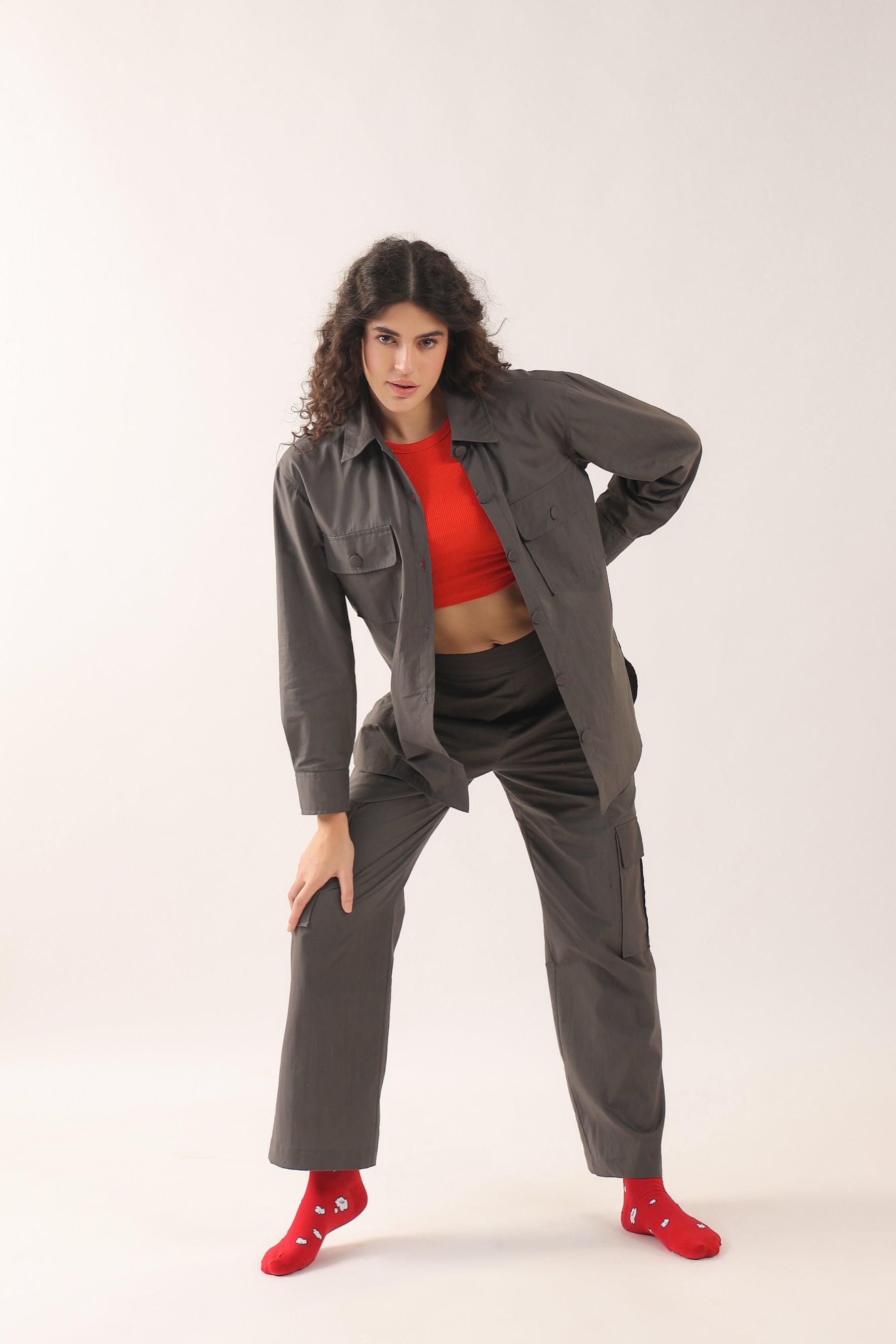 Sleigh Bell Shacket Cotton Co-ord Set