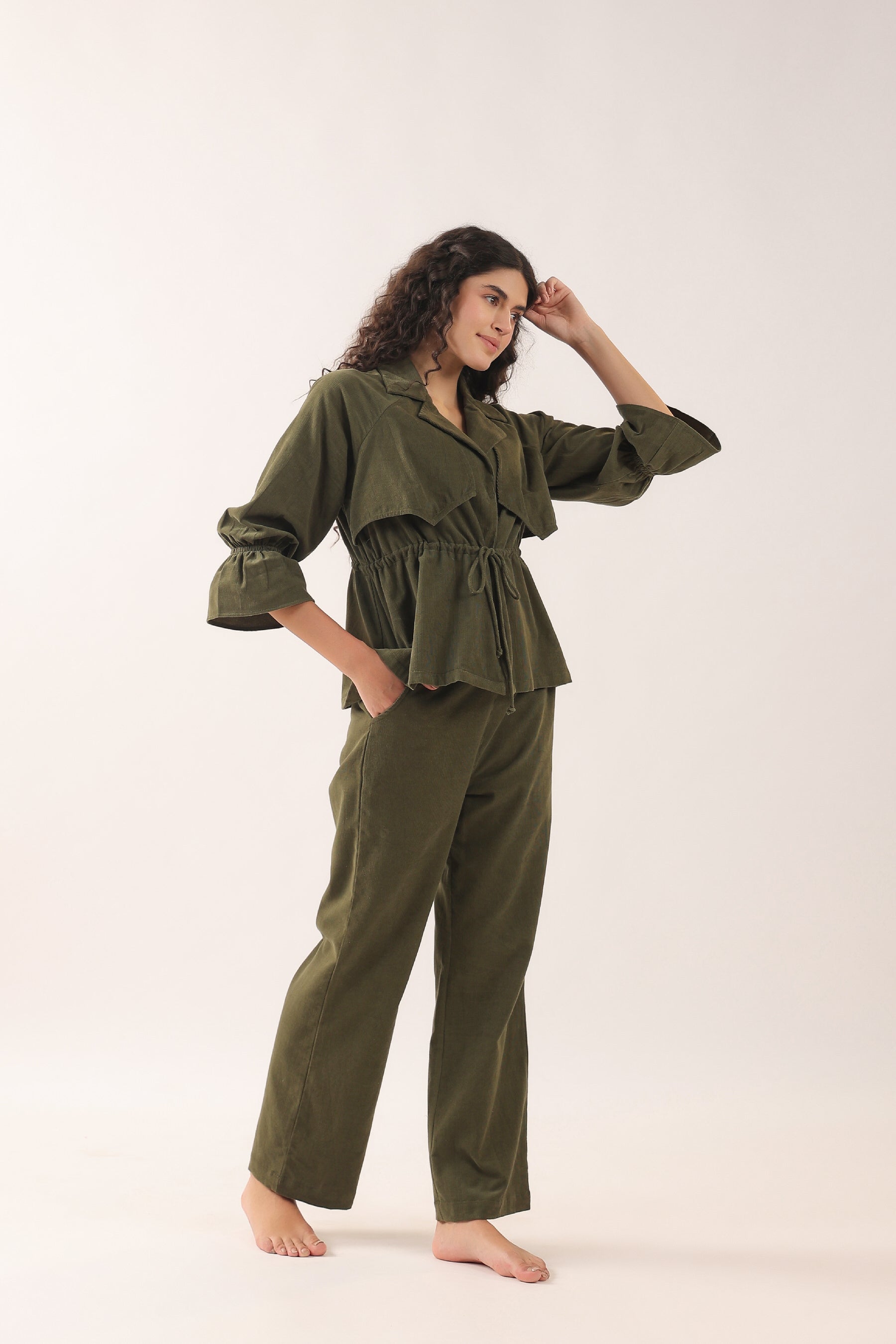 Green-hooves Cotton Corduroy Co-ord Set