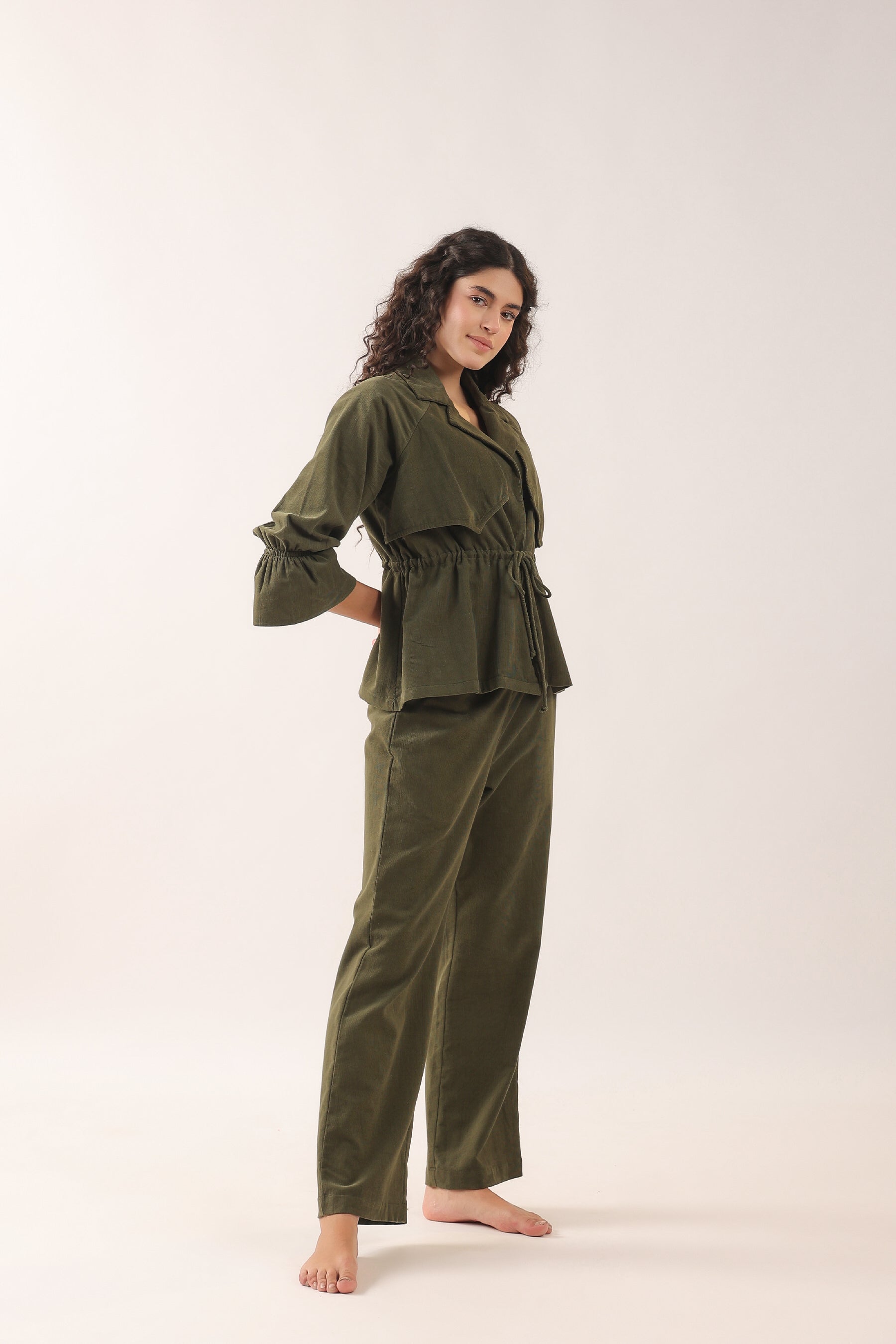 Green-hooves Cotton Corduroy Co-ord Set