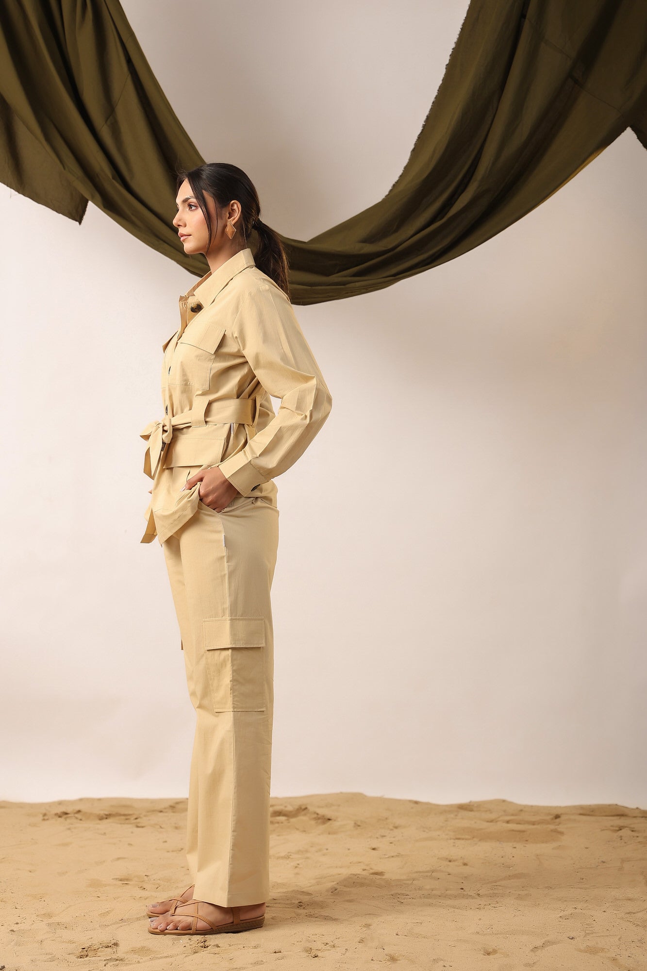 Bisque Cotton Co-ord Set