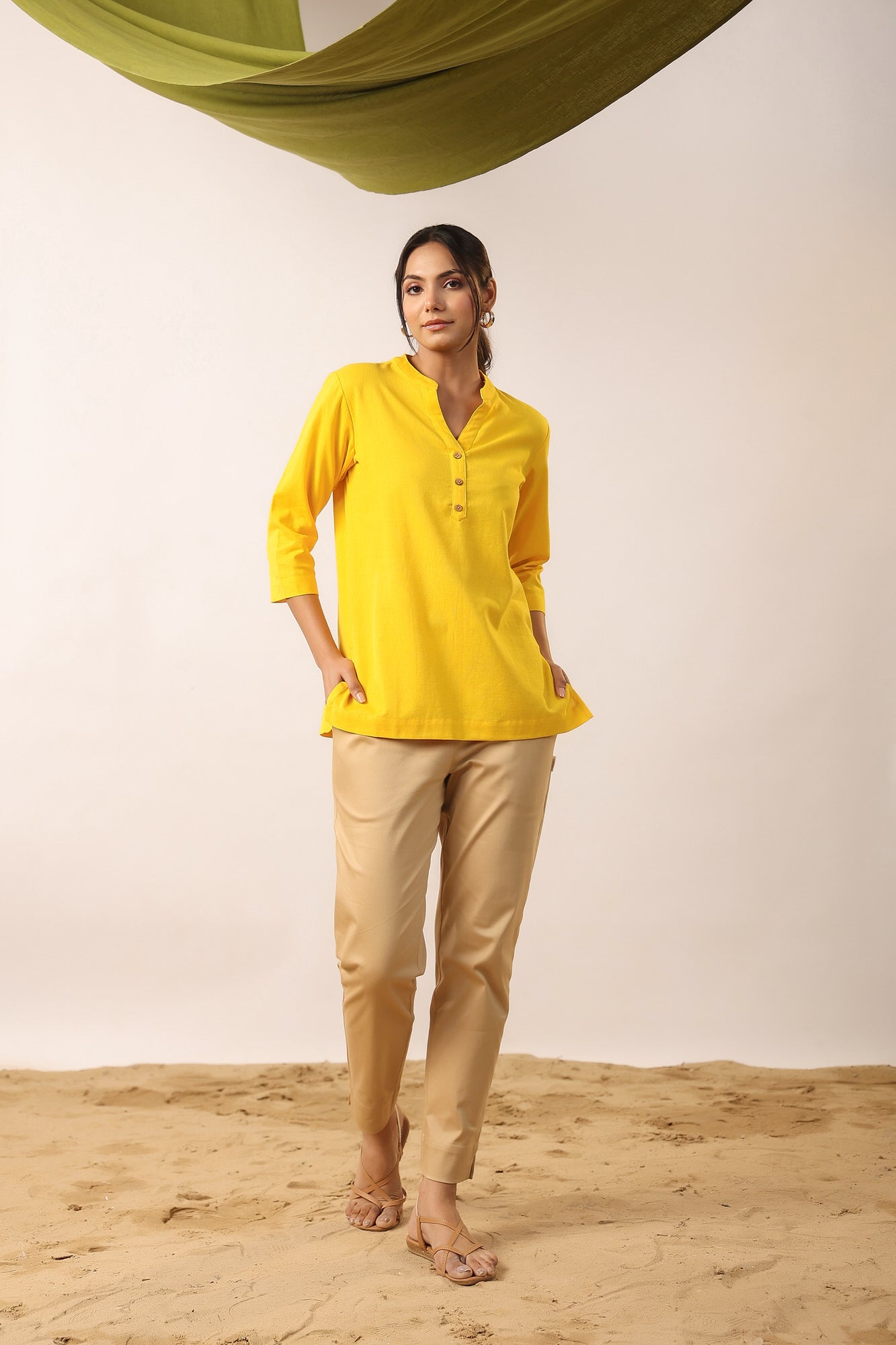 Yellow Ochre Cotton Top