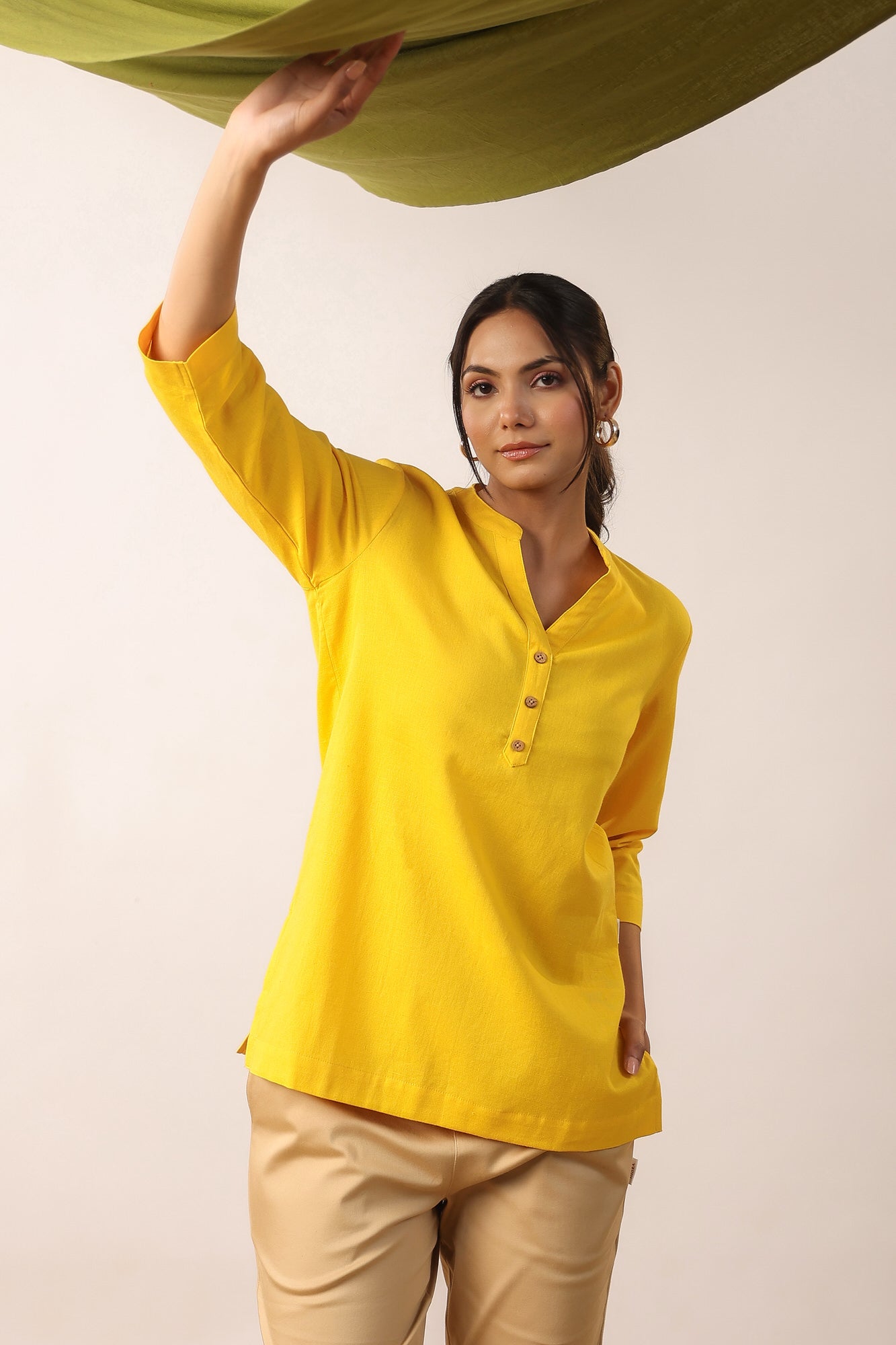 Yellow Ochre Cotton Top
