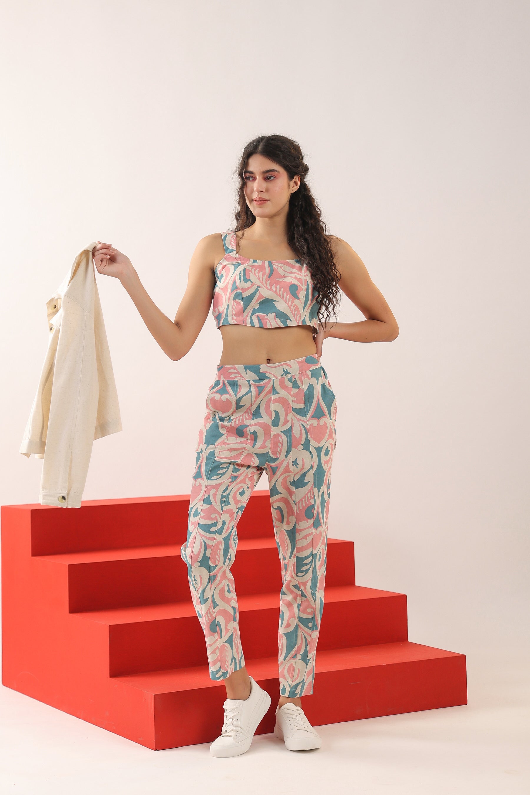 Icicle Three Piece Cotton Flex Co-ord Set