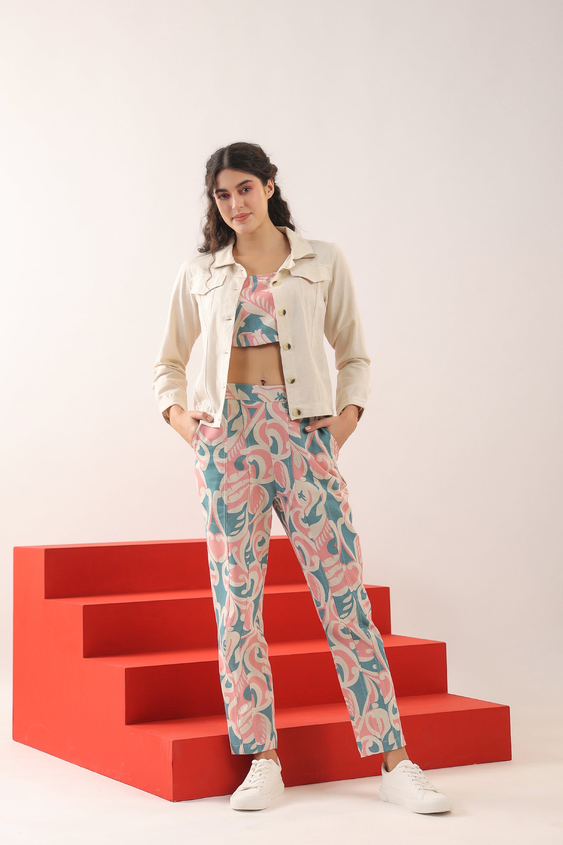 Icicle Three Piece Cotton Flex Co-ord Set