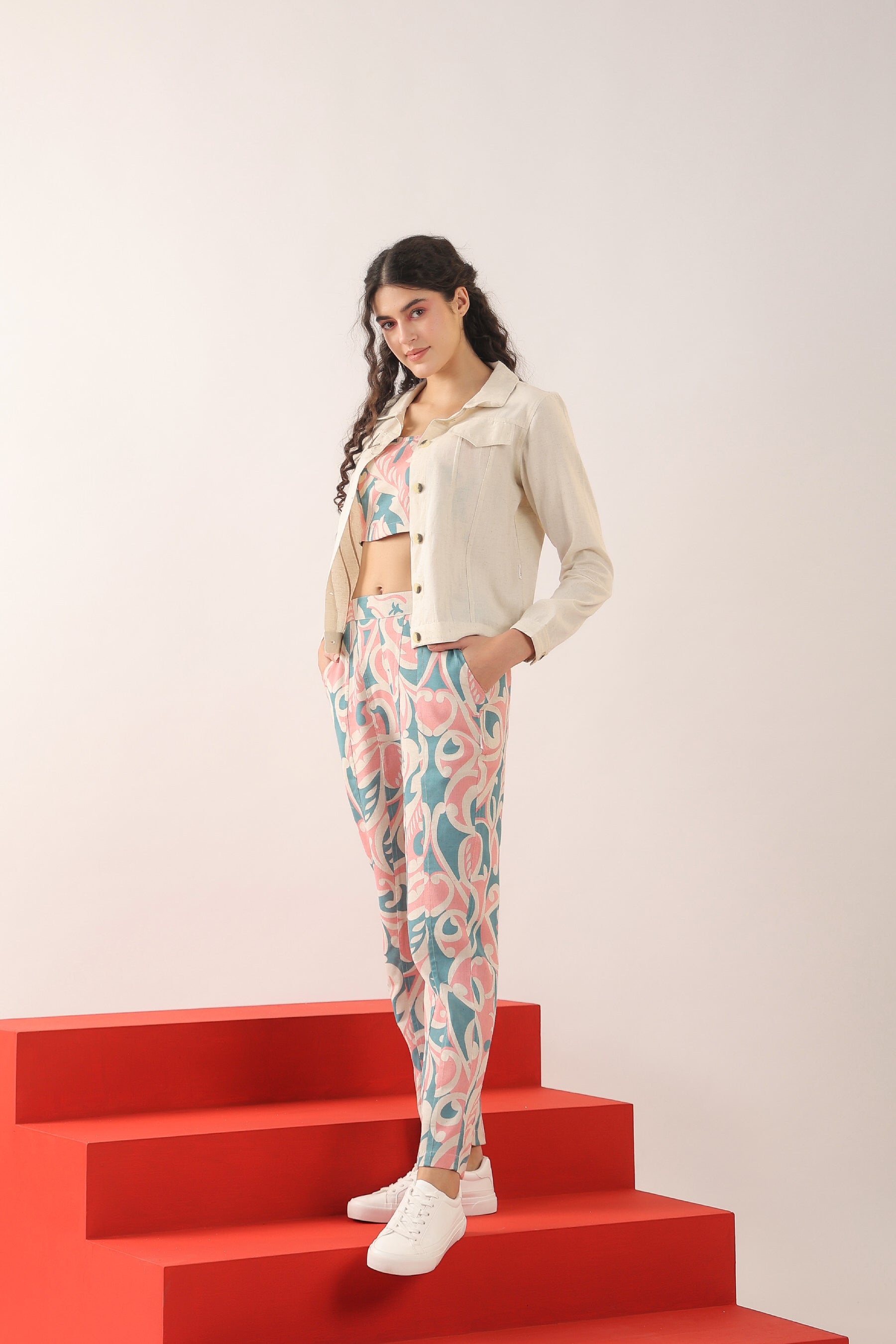 Icicle Three Piece Cotton Flex Co-ord Set