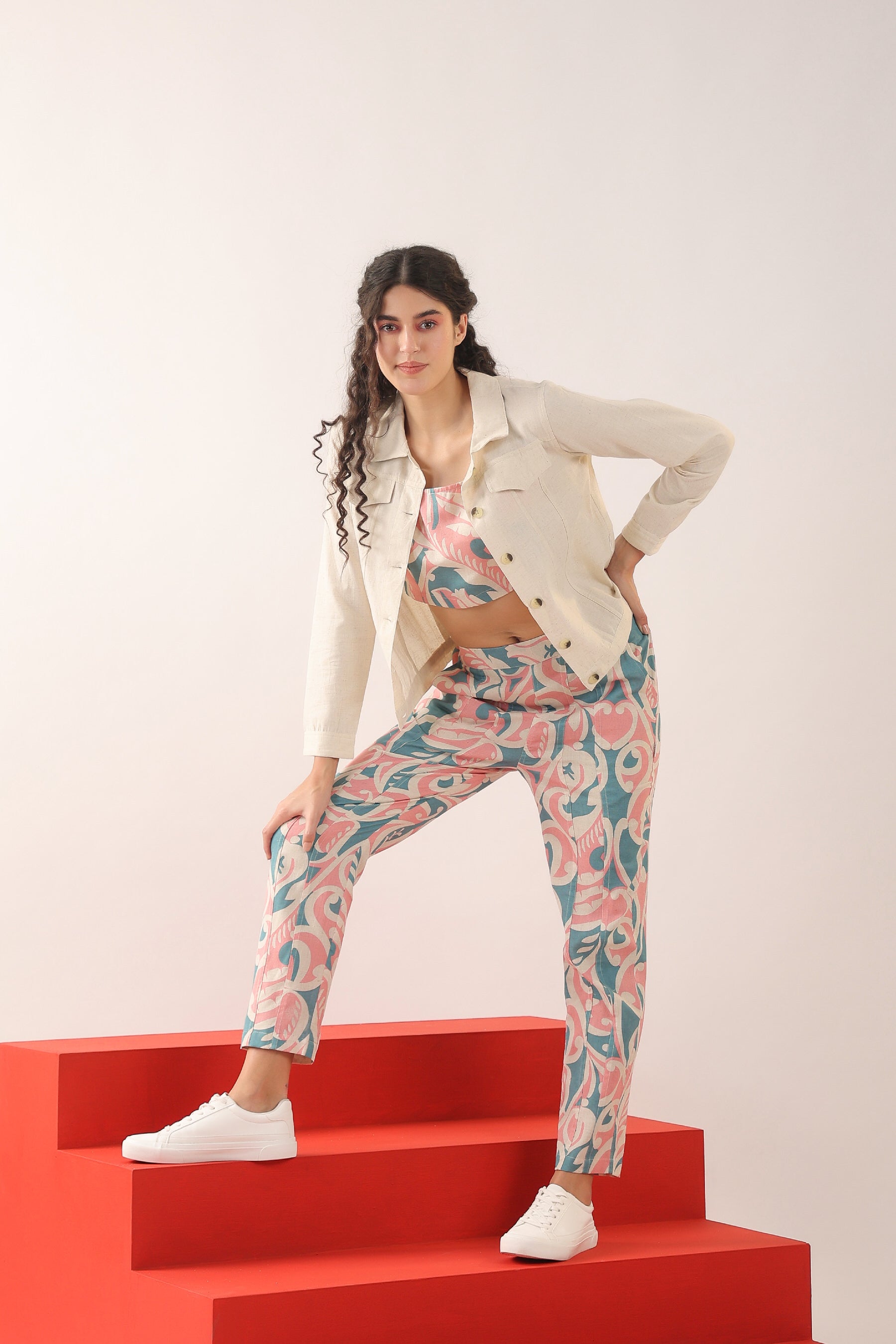 Icicle Three Piece Cotton Flex Co-ord Set