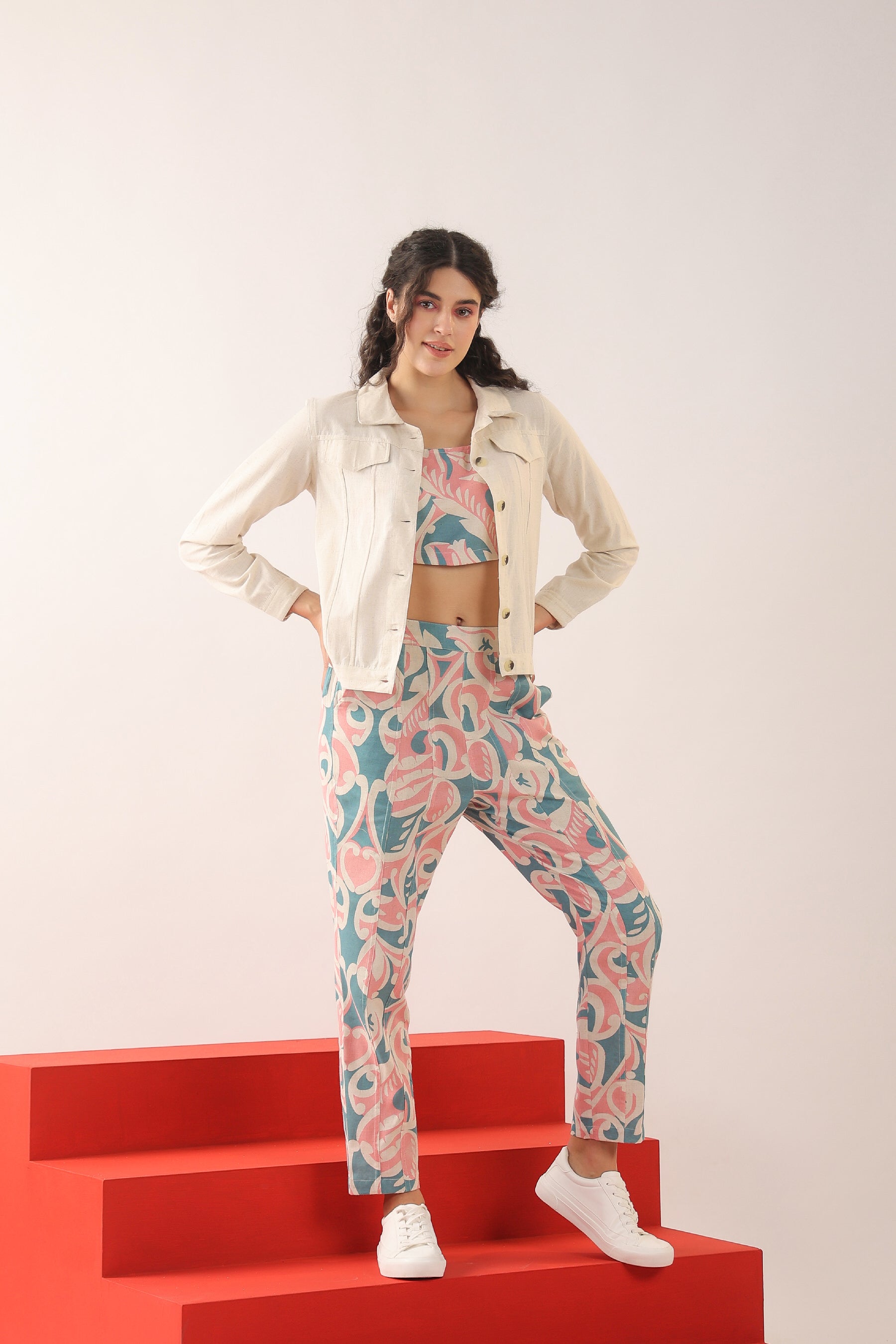 Icicle Three Piece Cotton Flex Co-ord Set