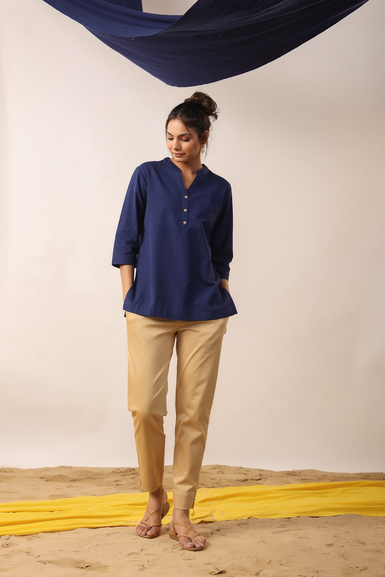 Midnight Blue Cotton Top