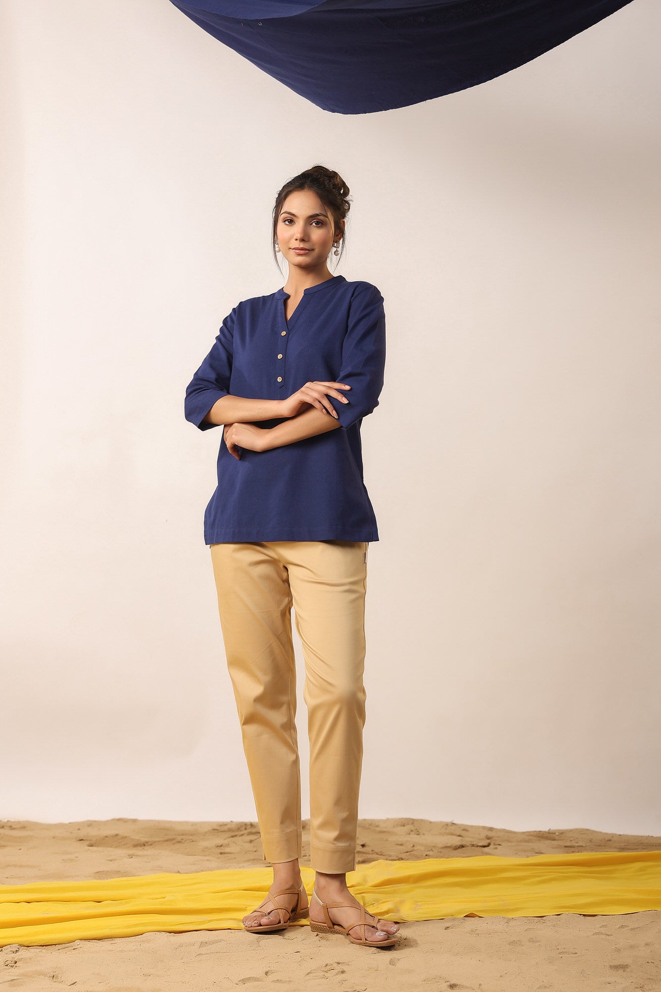 Midnight Blue Cotton Top