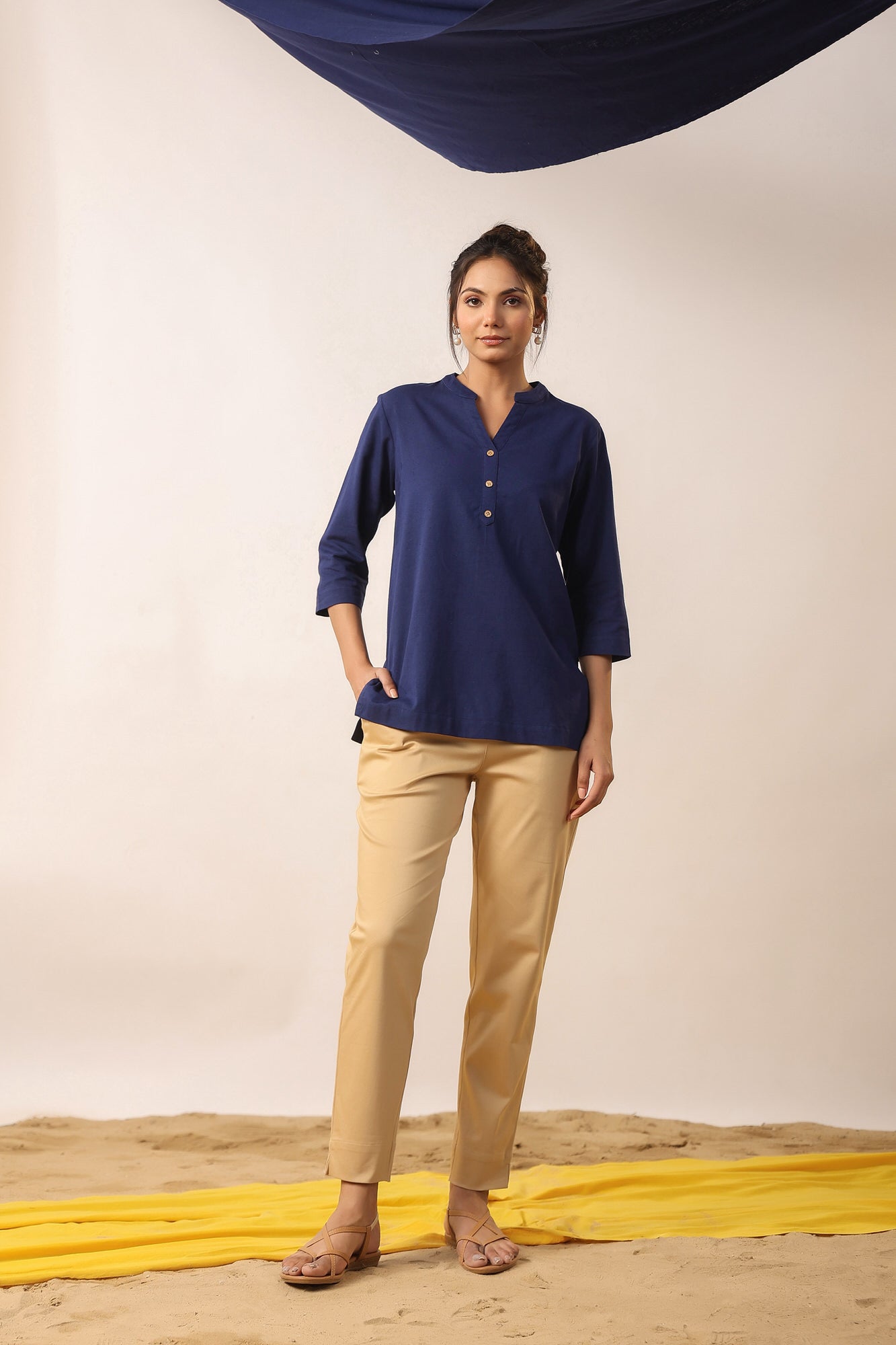 Midnight Blue Cotton Top
