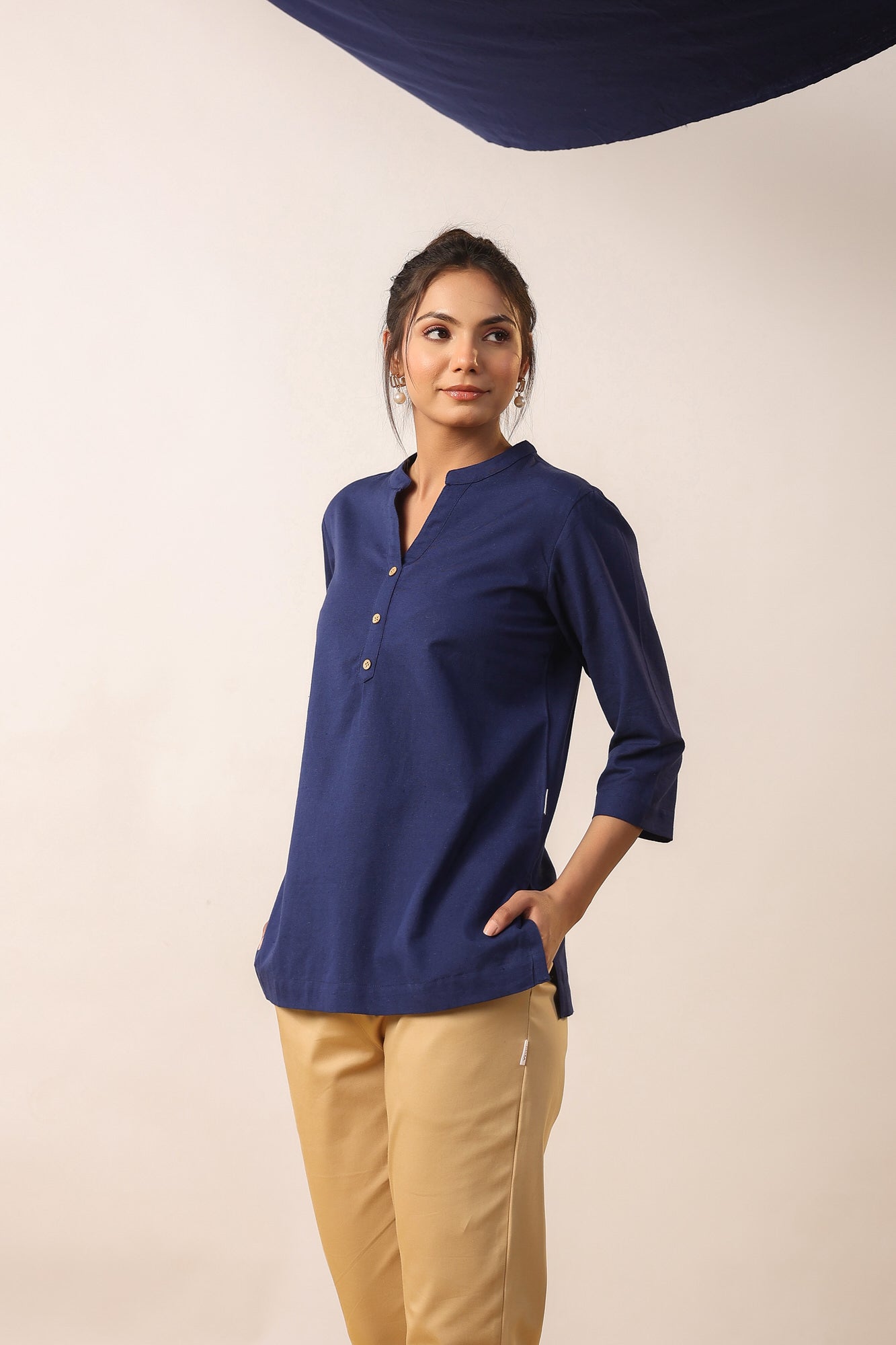 Midnight Blue Cotton Top