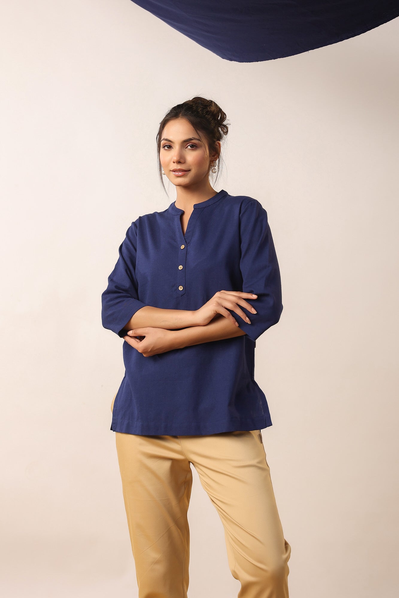 Midnight Blue Cotton Top