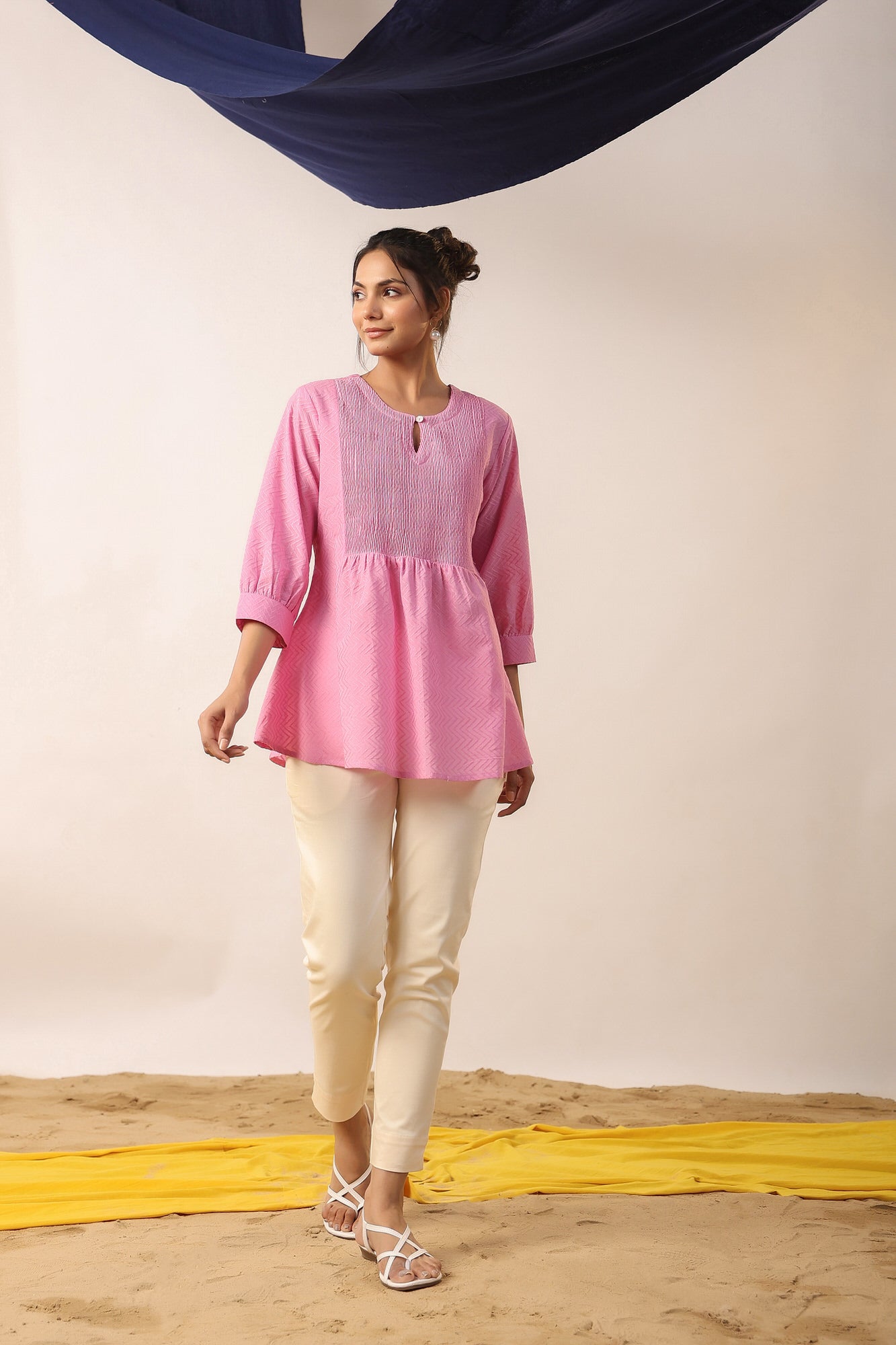 Carnation Cotton Dobby Top