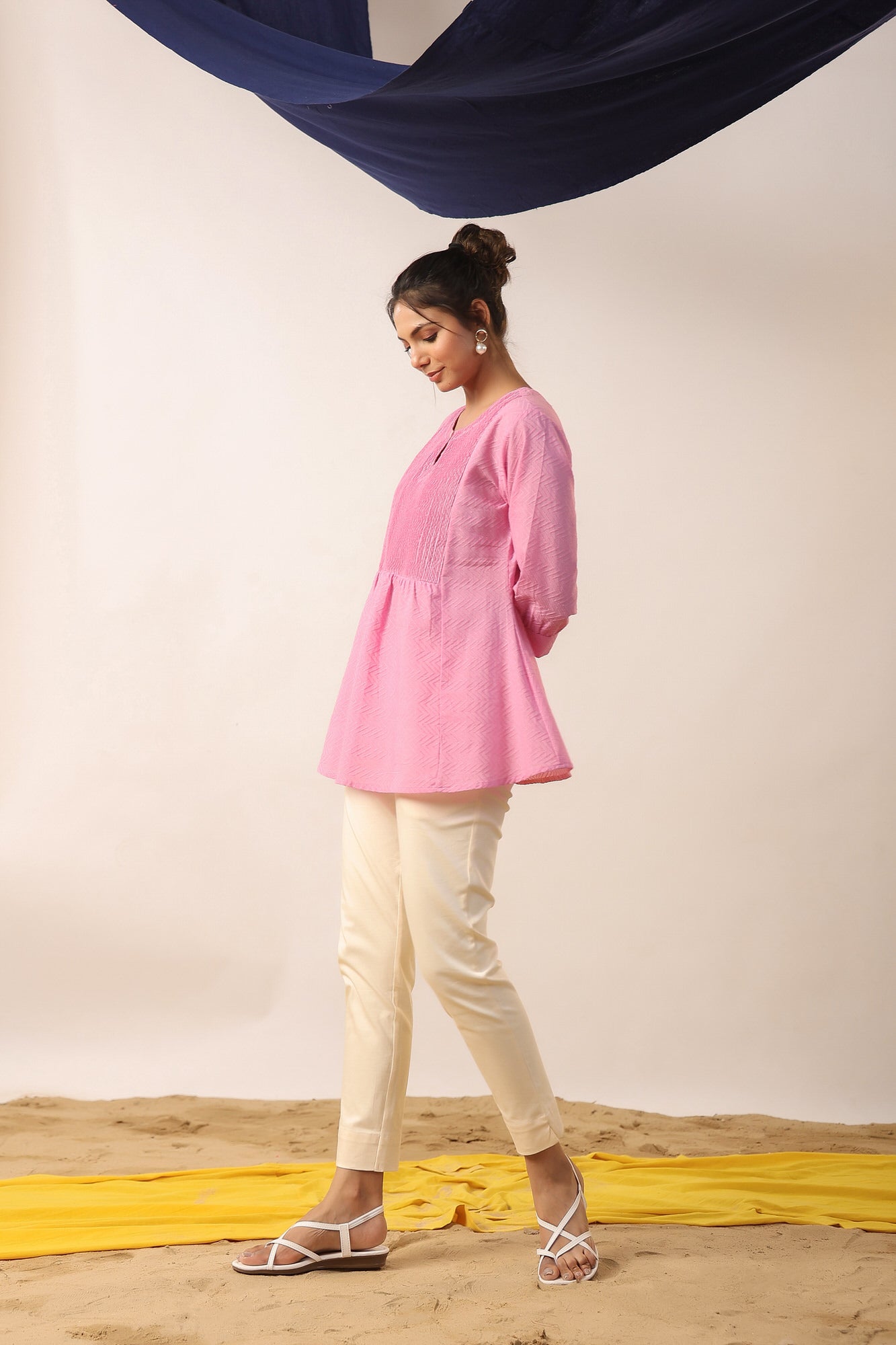 Carnation Cotton Dobby Top