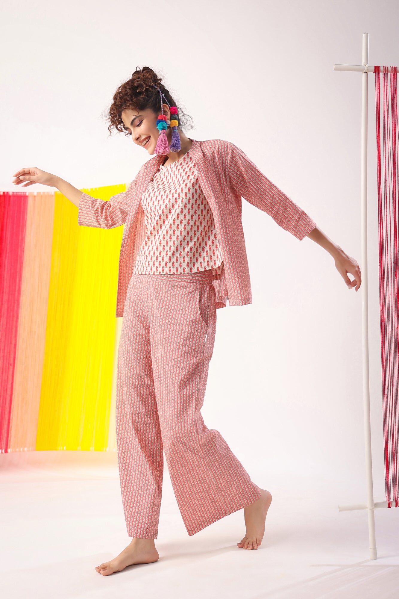 Vintage Paisley Cotton Shrug Set