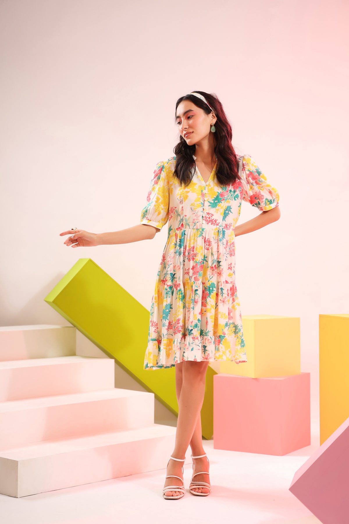 Serene Muslin Silk White Dress