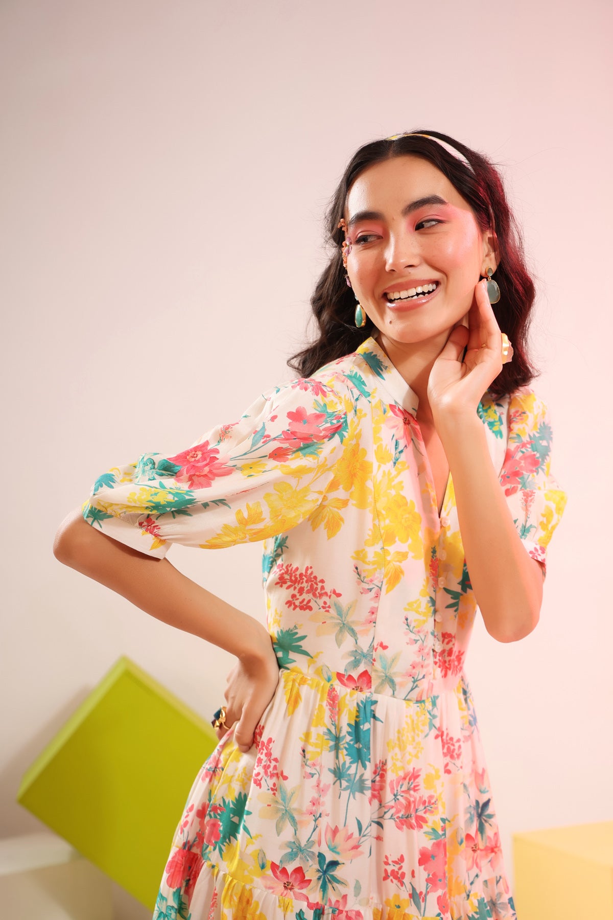 Serene Muslin Silk White Dress