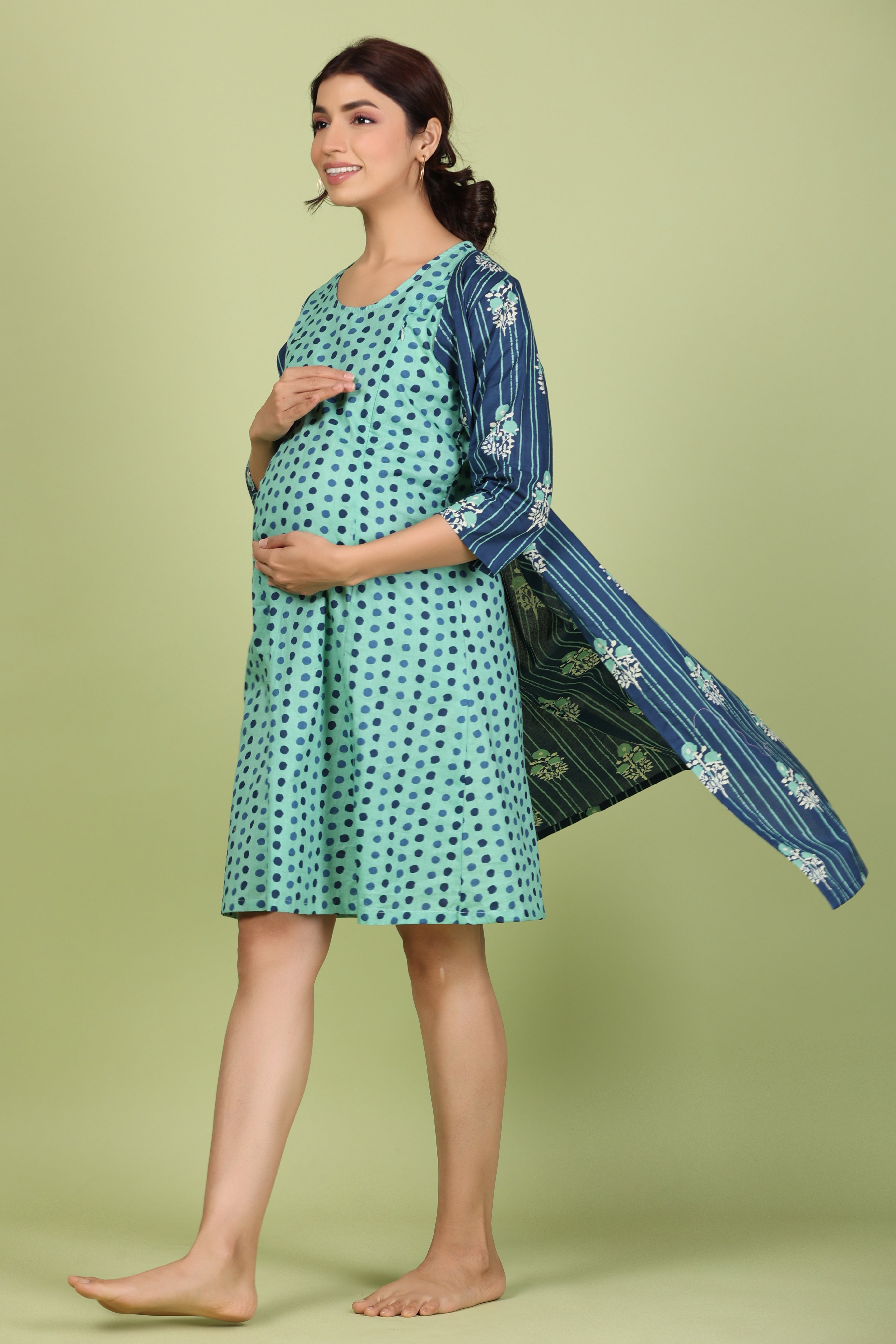 Pure Cotton Comfortable Maternity Wear for Women Suitable for Feeding