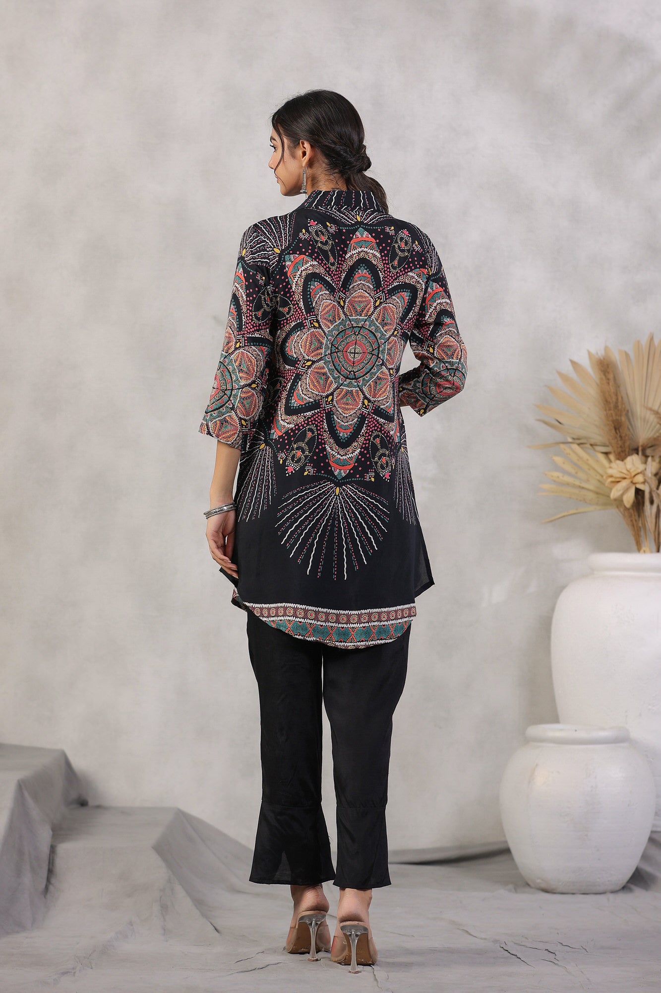 Midnight Mandala Silk Co-ord Set