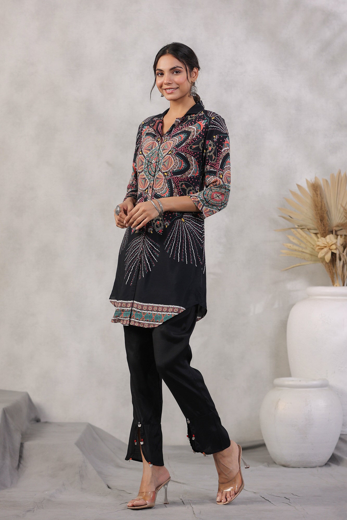 Midnight Mandala Silk Co-ord Set