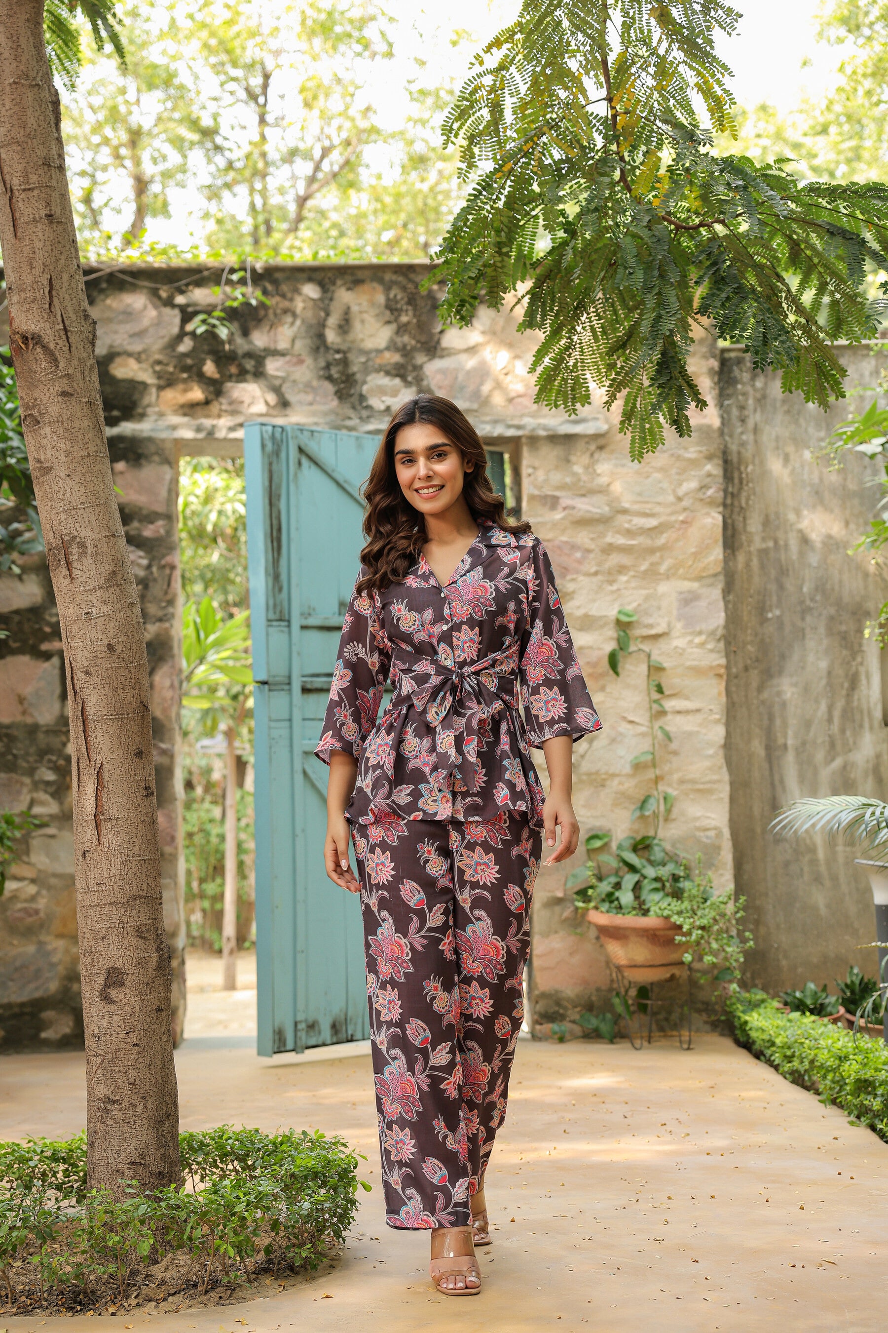 Cranberry Rendezvous Cotton Co-ord Set