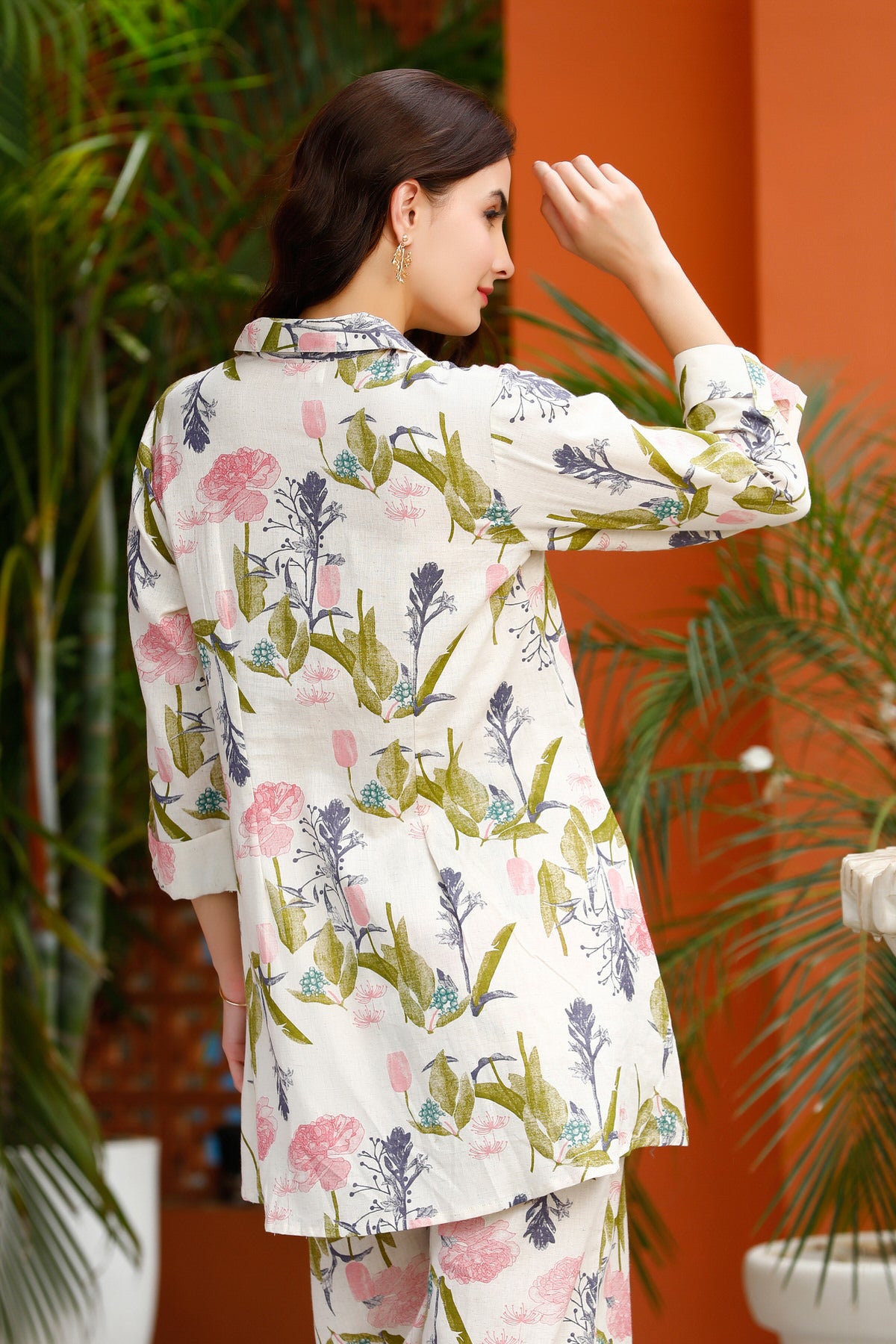 Whispering Flowers Cotton Flex Co-ord Set