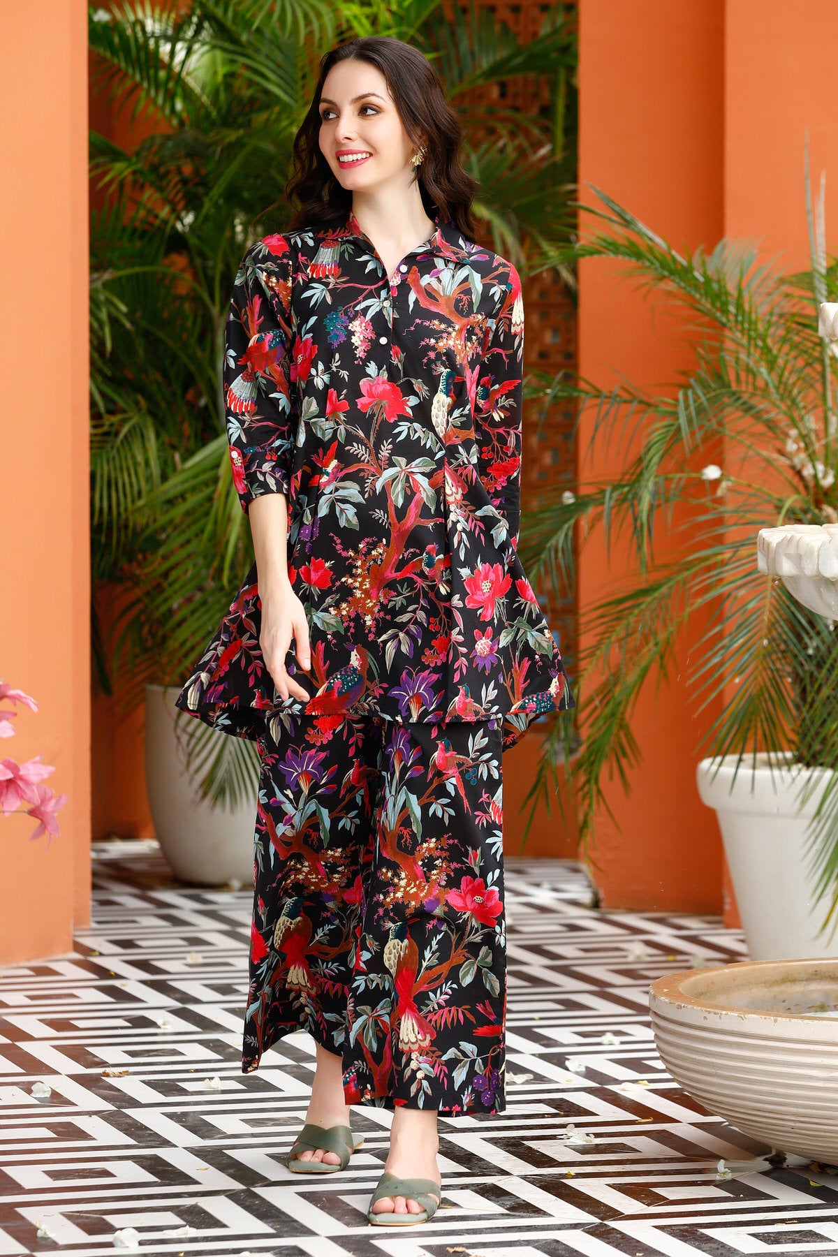 Tranquil Garden Cotton Co-ord Set