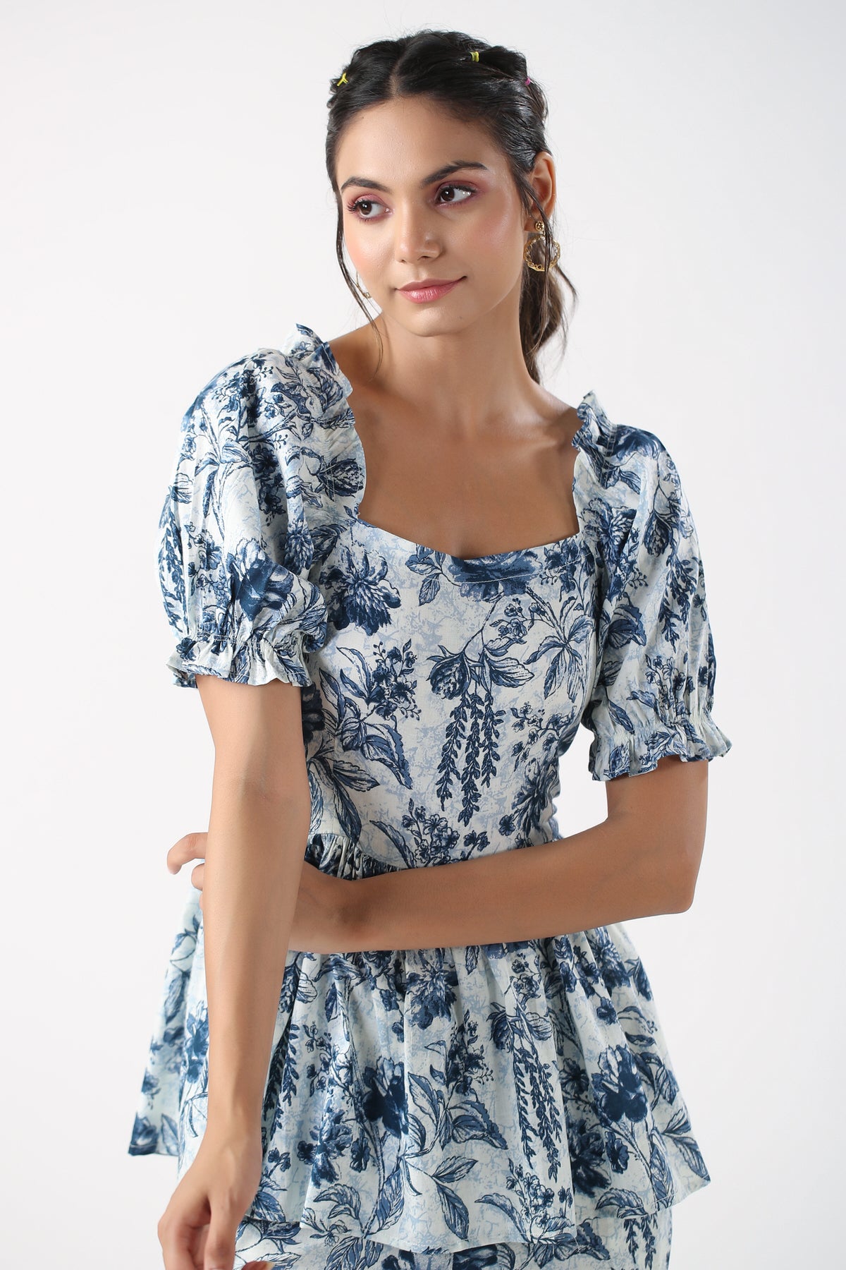 Santorini Blues Cotton Co-ord set