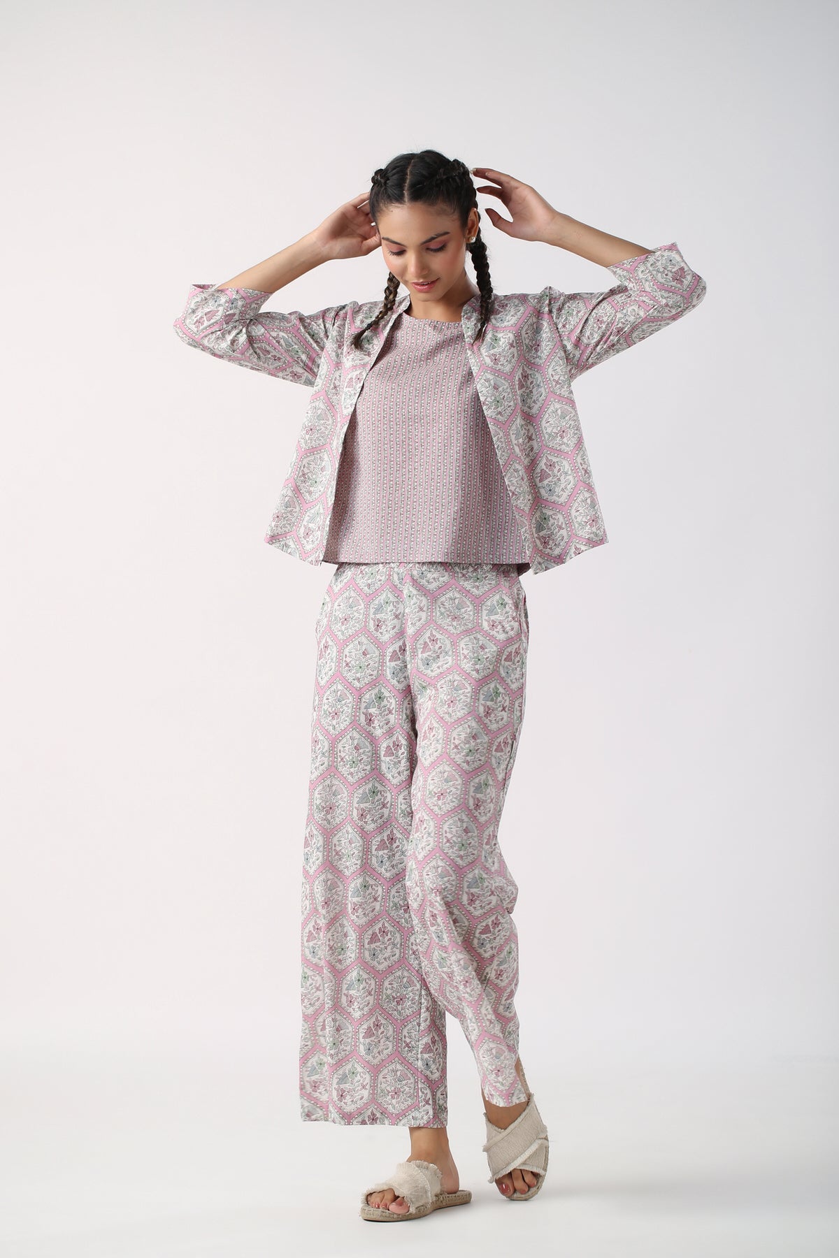 Airy Elegance Cotton Three Piece Set