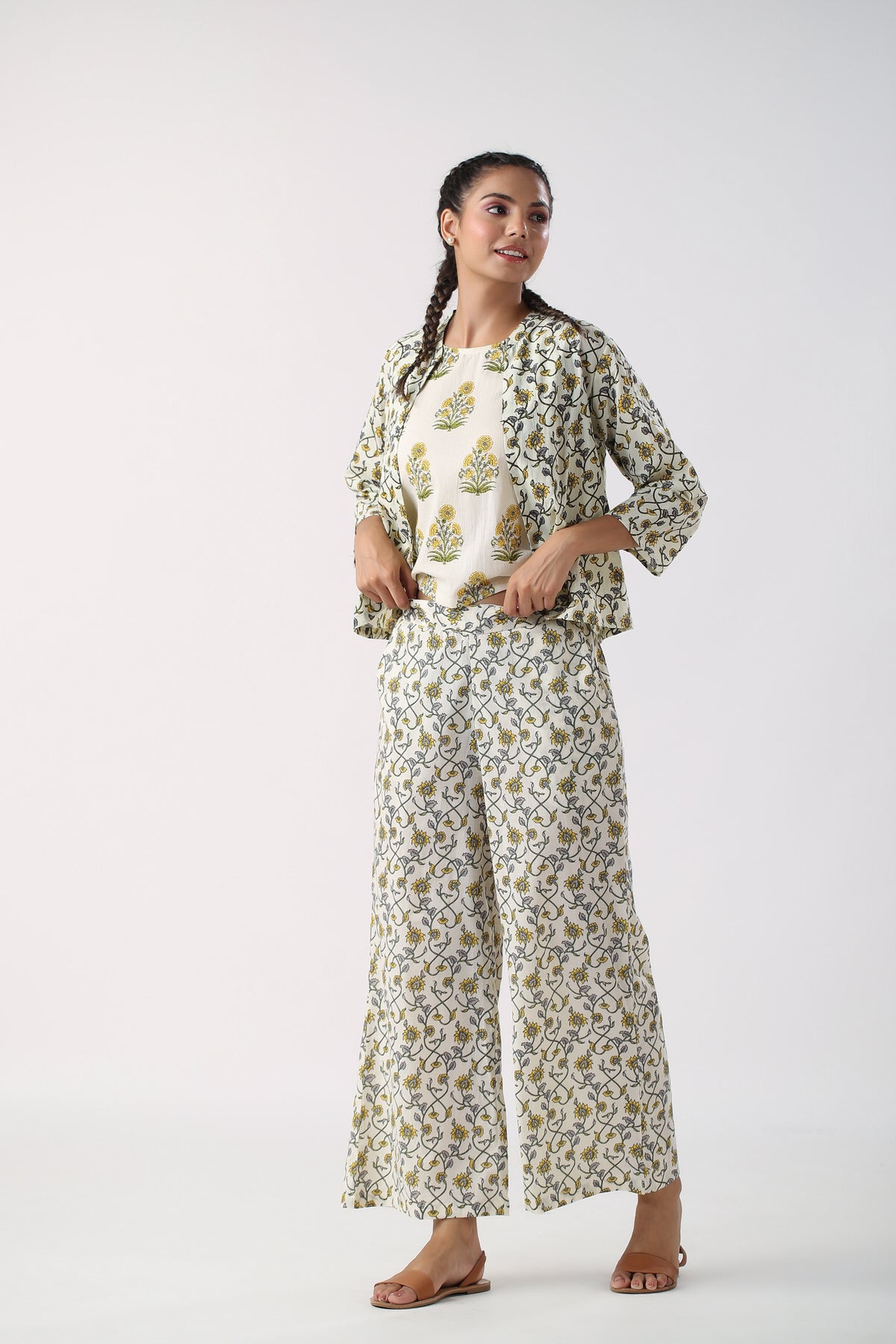 Meadow Melody Cotton Three Piece Set