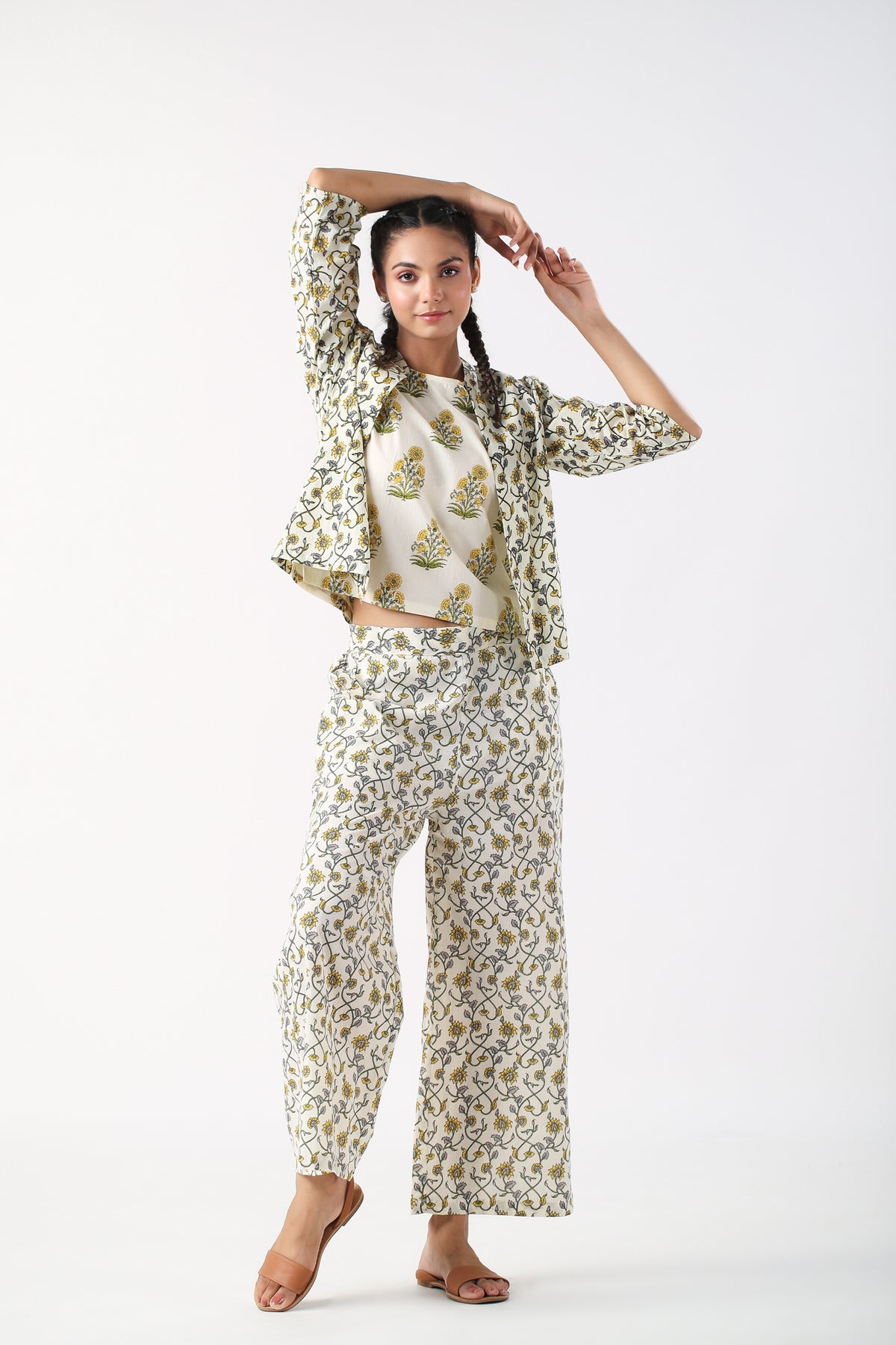 Meadow Melody Cotton Three Piece Set