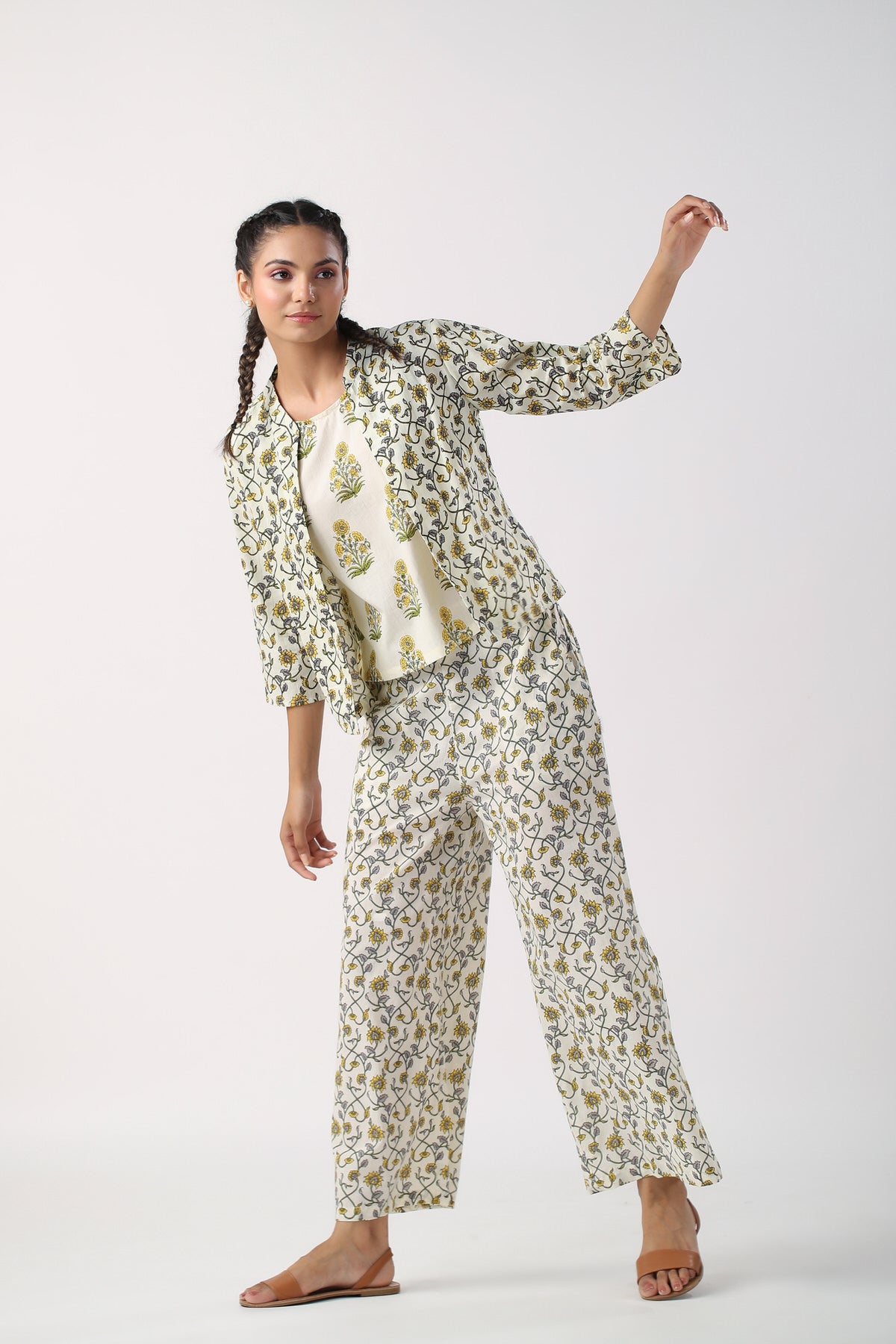 Meadow Melody Cotton Three Piece Set