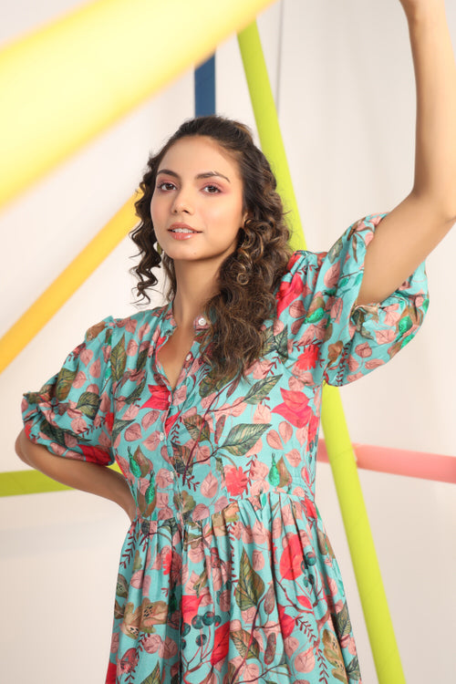 Blueberry Lush Muslin Silk Co-ord Set