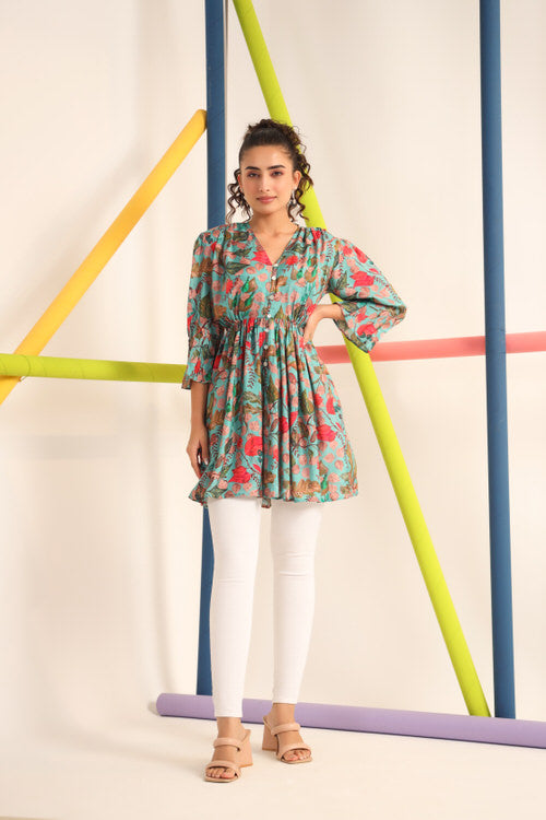 Blueberry Lush Muslin Silk Top