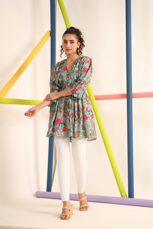 Blueberry Lush Muslin Silk Top