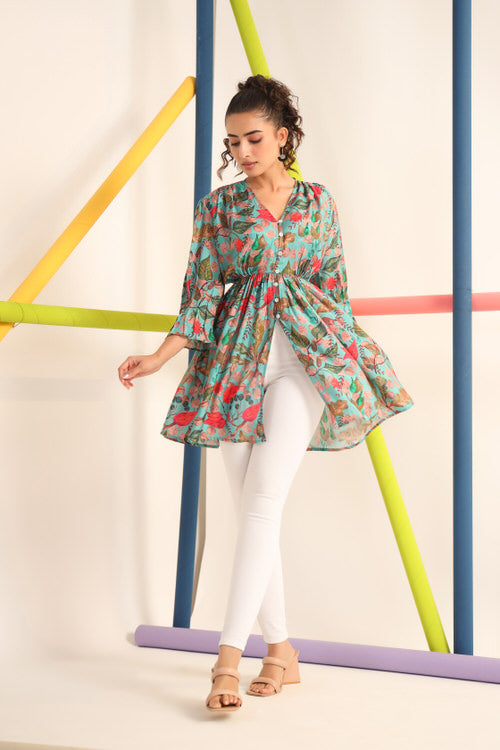 Blueberry Lush Muslin Silk Top