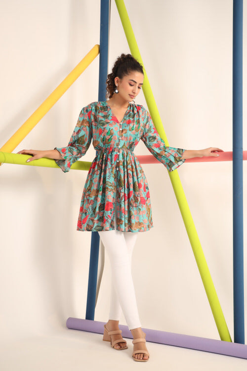 Blueberry Lush Muslin Silk Top