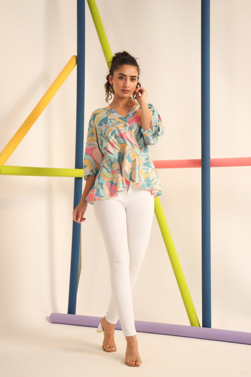 Ocean Blues Russian Silk Top