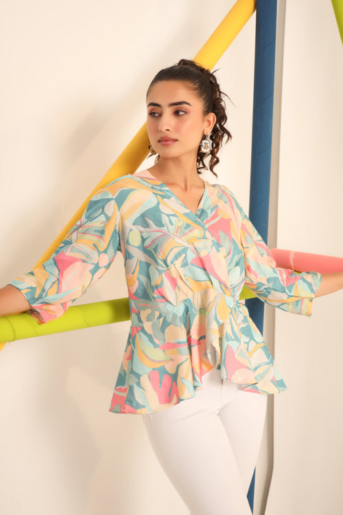 Ocean Blues Russian Silk Top