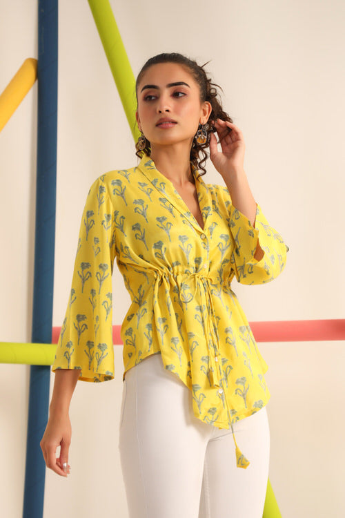 Daffodil Yellow Russian Silk Top