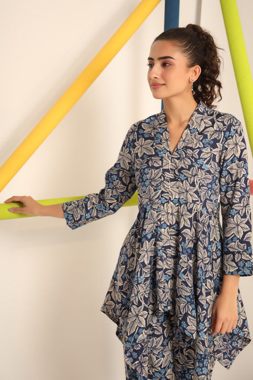 Palm Upside Down Russian Silk Co-ord Set