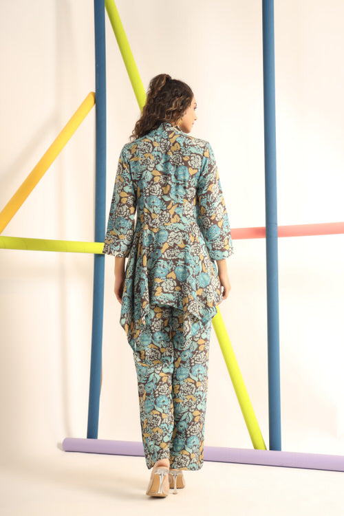 Fleur Brown Russian Silk Co-ord Set